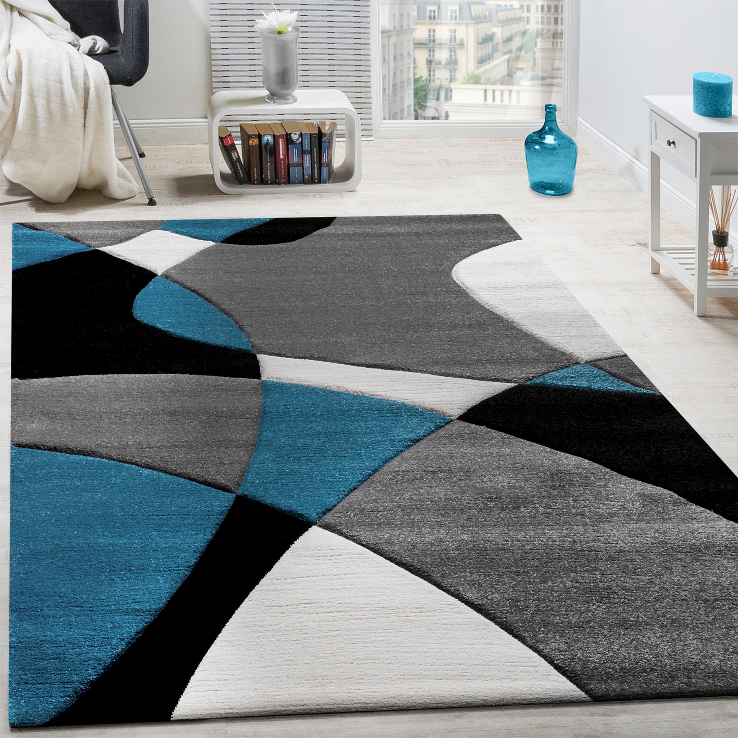 Paco Home Teppich "Diamond 664" rechteckig 16 mm Höhe 3D-Design, Kurzflor, 3D-Design, modernes geometrisches Muster