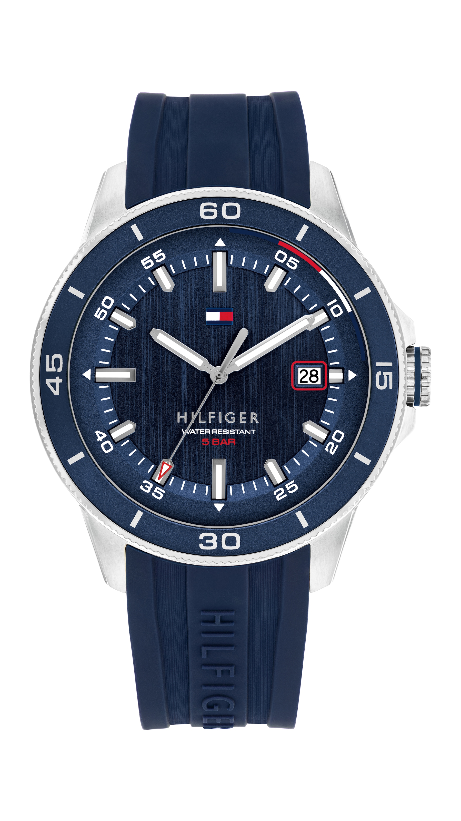 Tommy Hilfiger Quarzuhr »REMY« Armbanduhr, Herrenuhr, Silikonarmband, analog, Tag