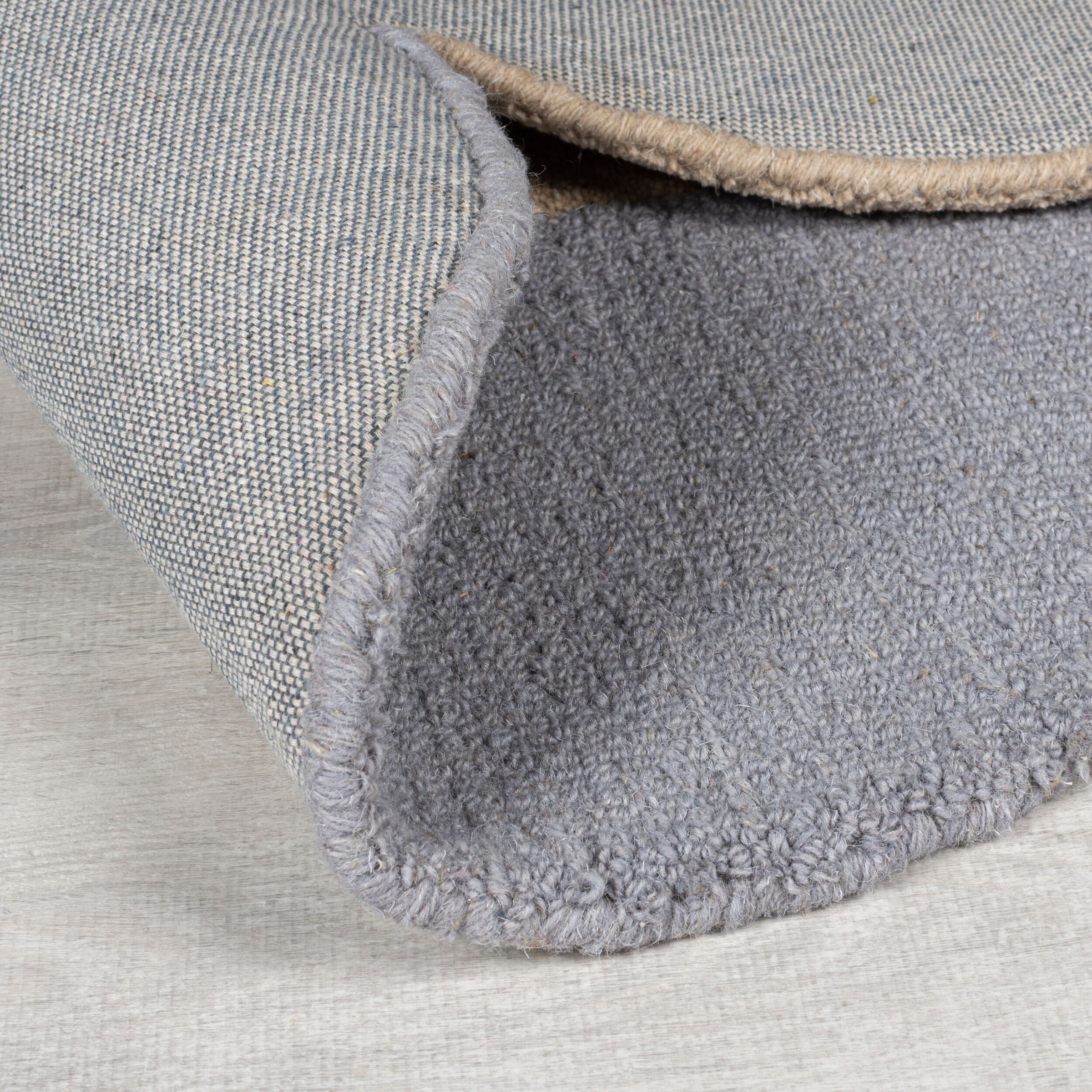 Thumbnail - FLAIR RUGS Wollteppich "Mia Ellipse" rechteckig 12 mm Höhe mit gebogenem Zuschnitt