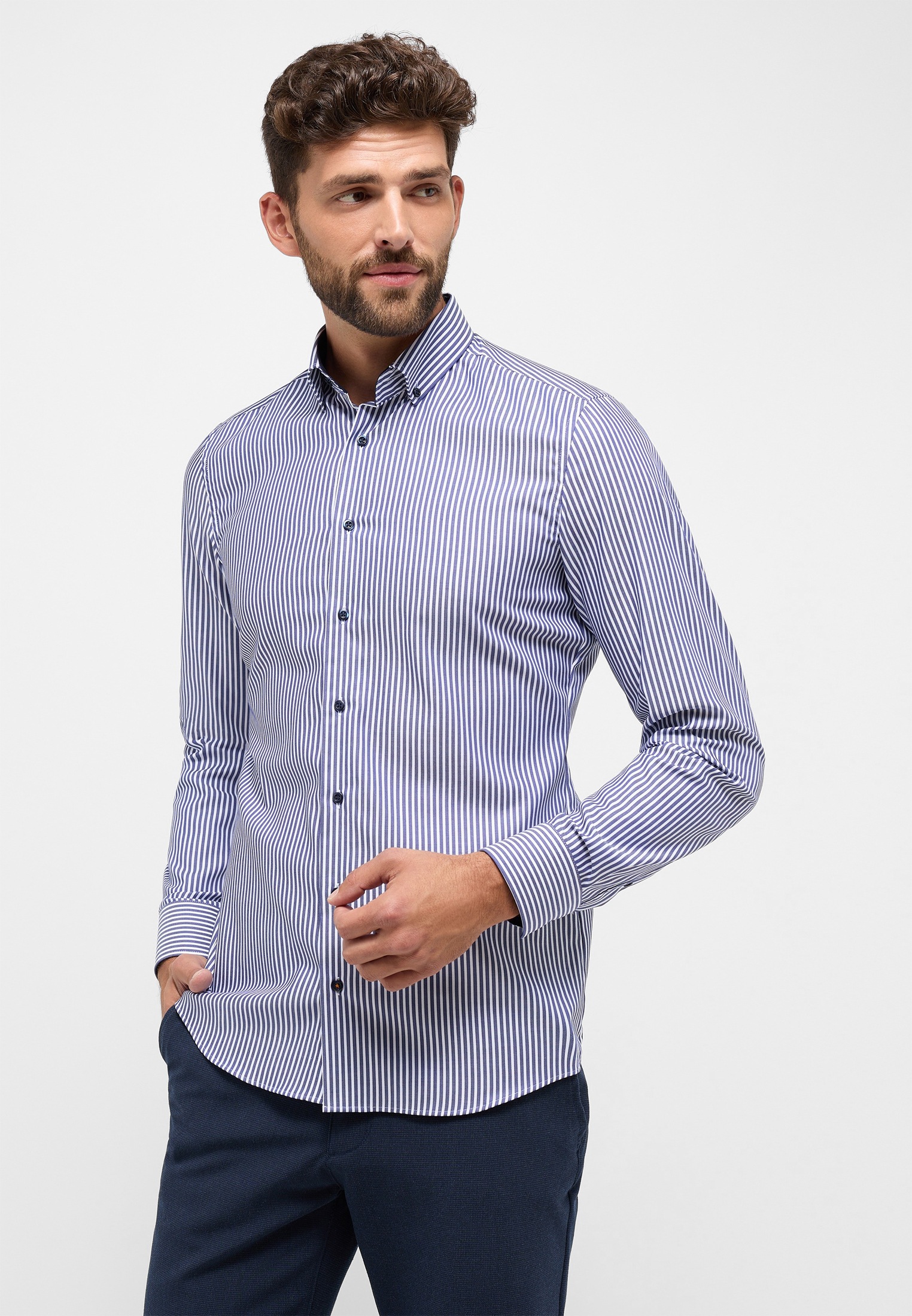 Eterna Langarmhemd "SLIM FIT" NON IRON (bügelfrei) günstig online kaufen