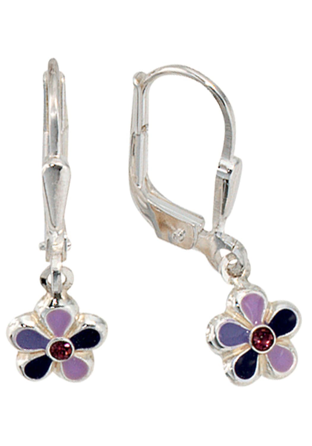 Paar JOBO Silber »Blume«, | mit Glassteinen 925 kaufen Ohrhänger BAUR