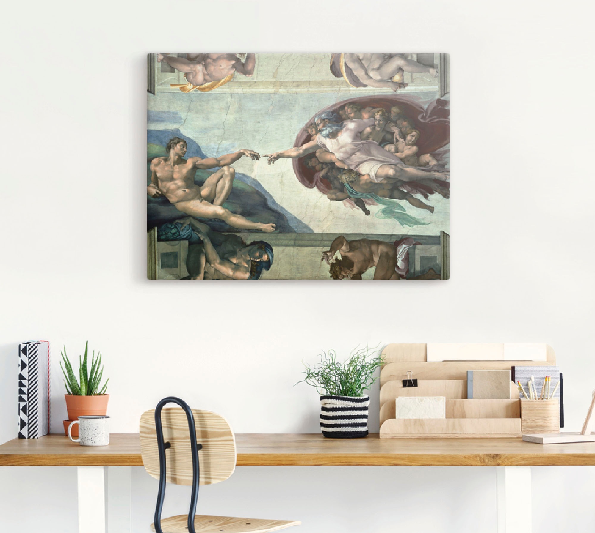 Artland Wandbild "Die Erschaffung des Adam" Religion 1 Stk. tlg. als Leinwa günstig online kaufen