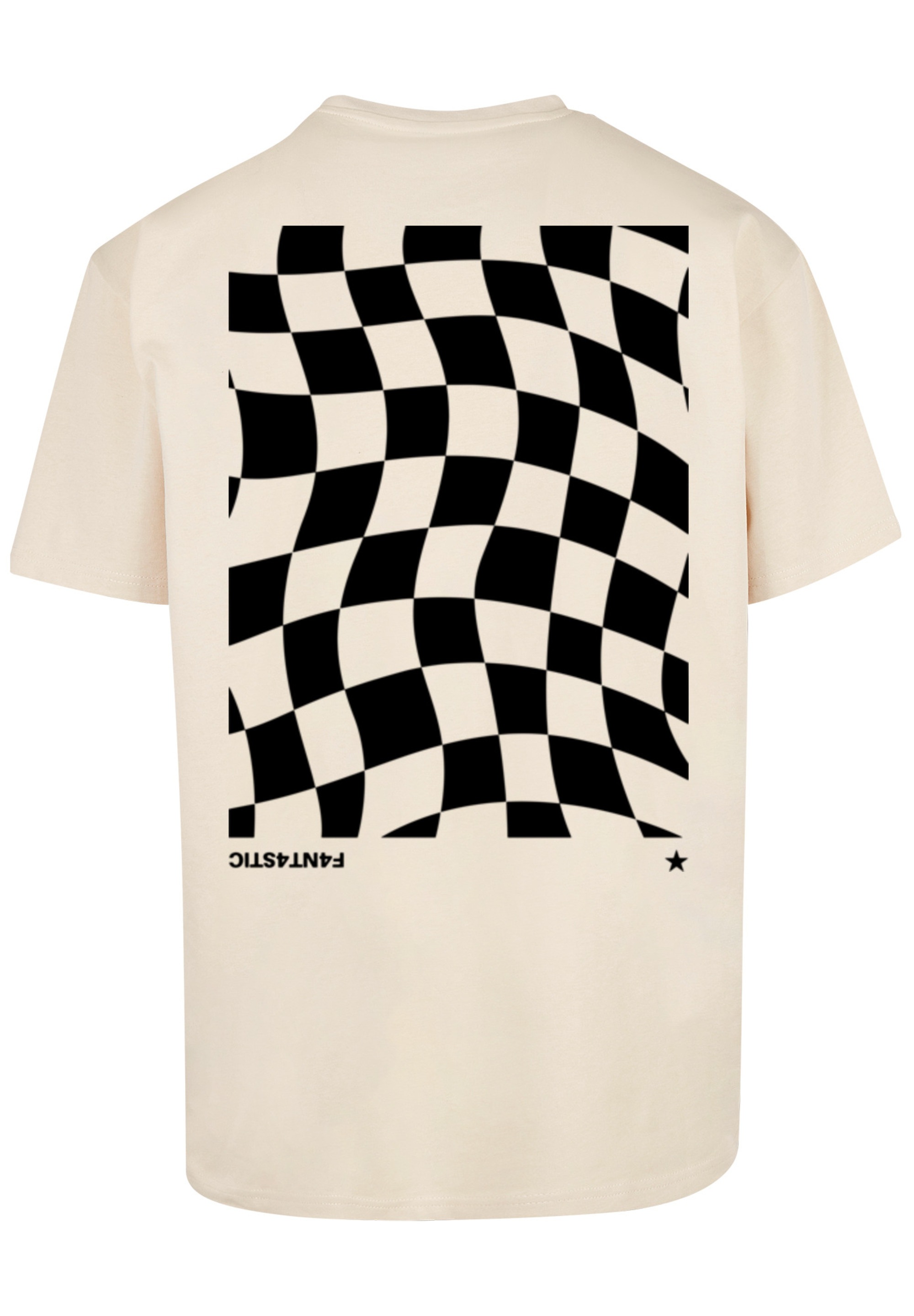 F4NT4STIC T-Shirt "Wavy Schach Muster" Print günstig online kaufen