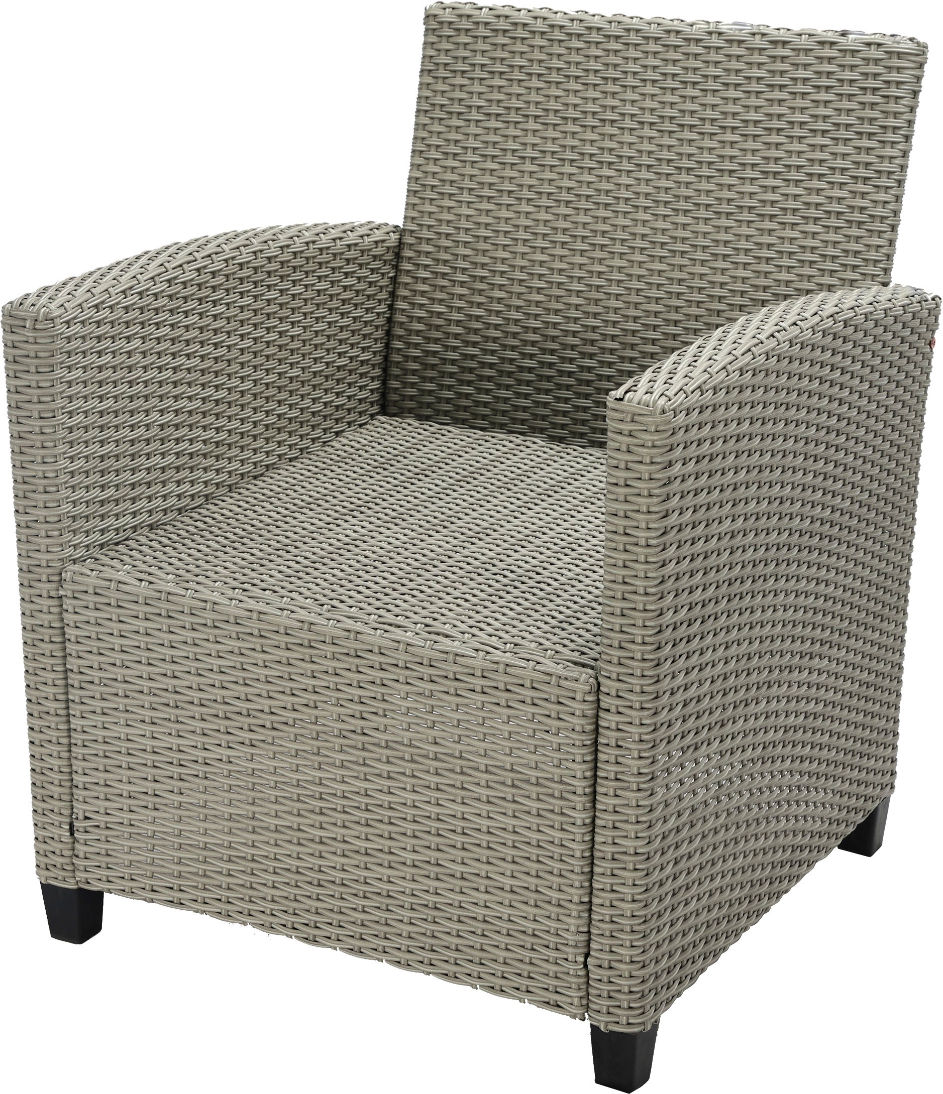 KONIFERA Garten-Essgruppe »Amsterdam« Set, 6x Sessel, 6x Sitzauflagen, 6x Rückenauflagen, 1x Tisch, 19 tlg. tlg. bestehend aus 6 Sesseln, 12 Sitz- und Rückenkissen und 1 Tisch