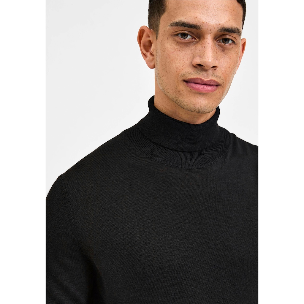 SELECTED HOMME Rollkragenpullover »TOWN MERINO COOLMAX KNIT ROLL«