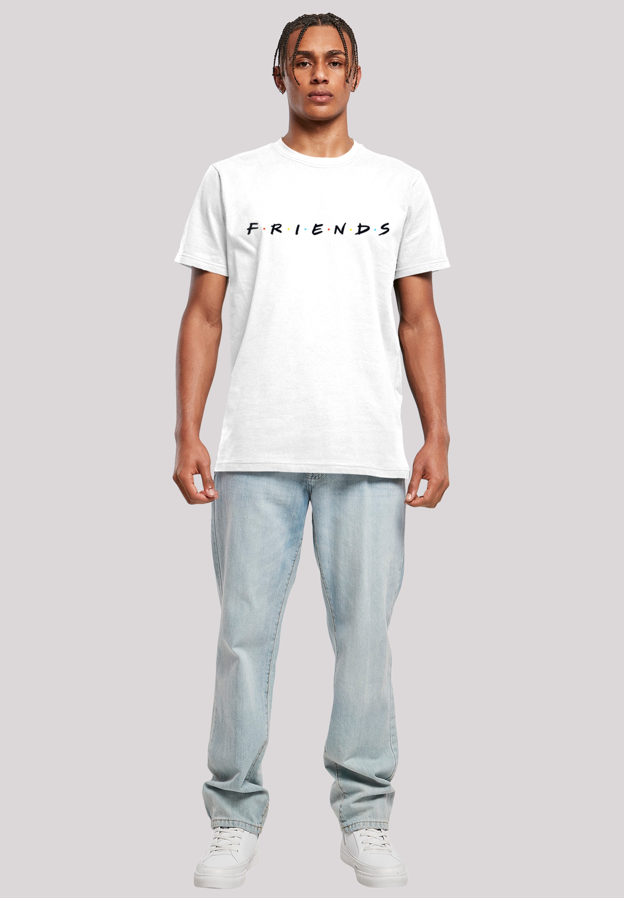 F4NT4STIC T-Shirt »FRIENDS TV Serie Text Logo WHT«, Herren,Premium Merch,Regular-Fit,Basic,Bedruckt