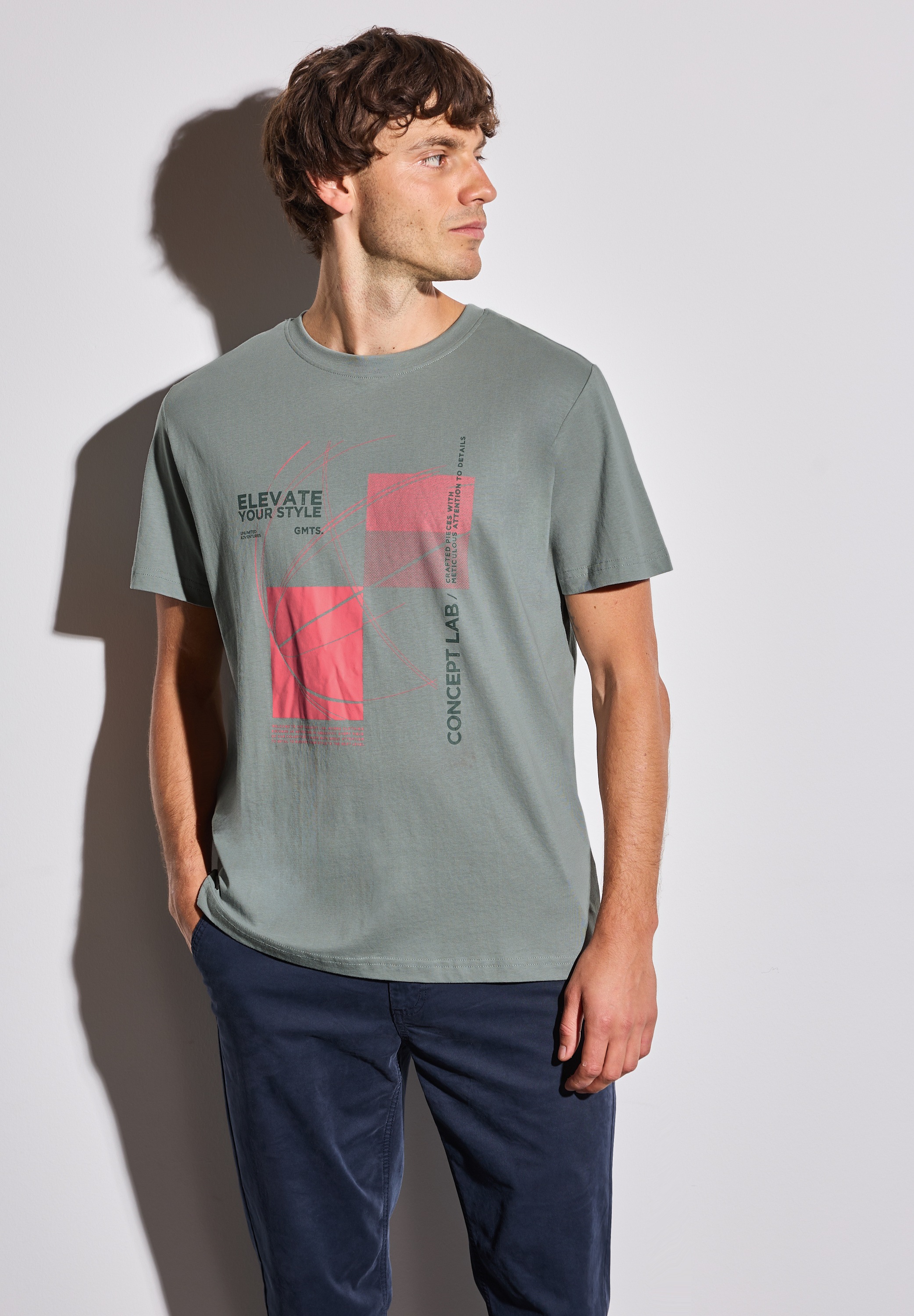 STREET ONE MEN T-Shirt, aus reiner Baumwolle günstig online kaufen