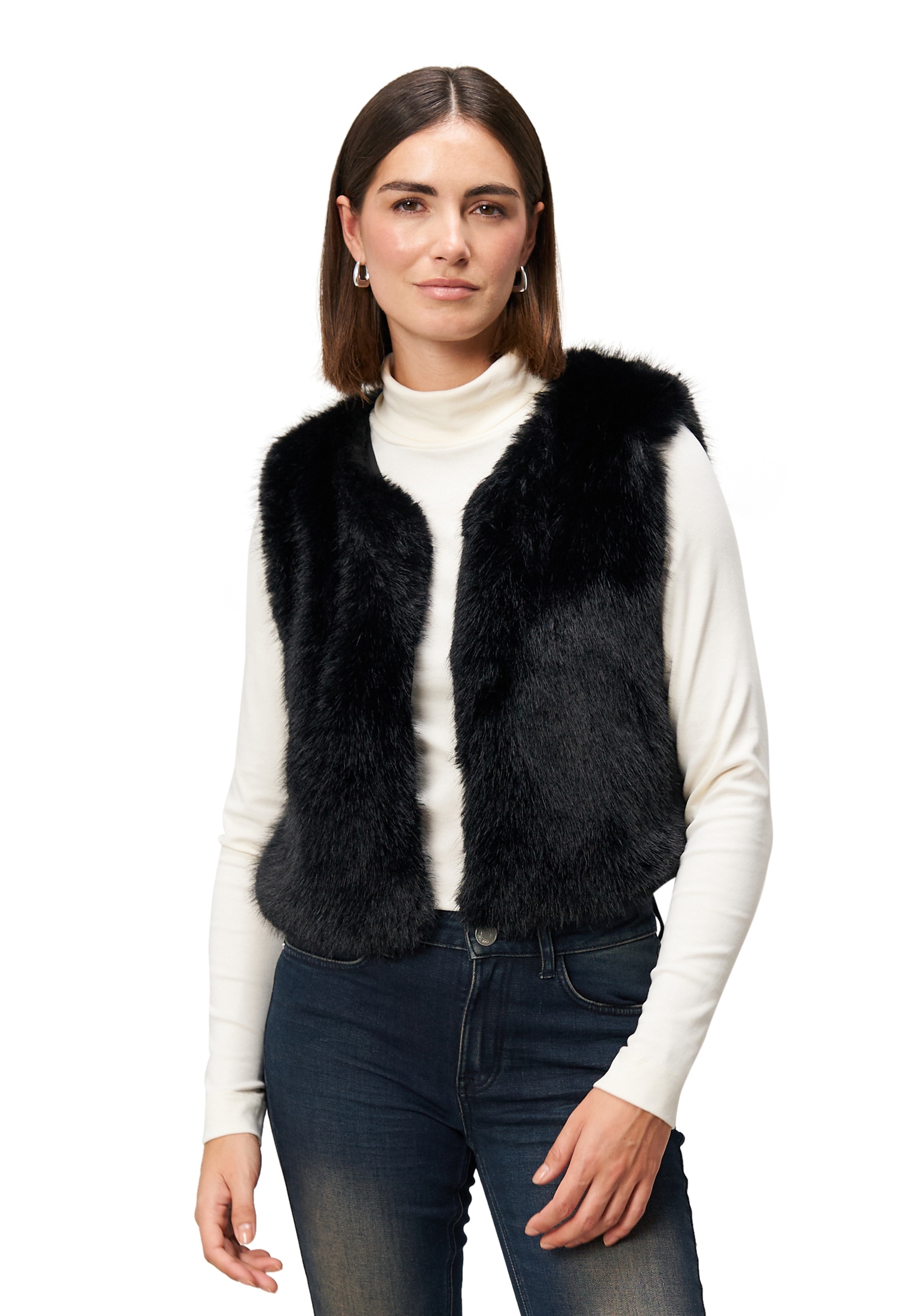 Zero Jackenblazer "Damen in Felloptik" Plain/ohne Details günstig online kaufen