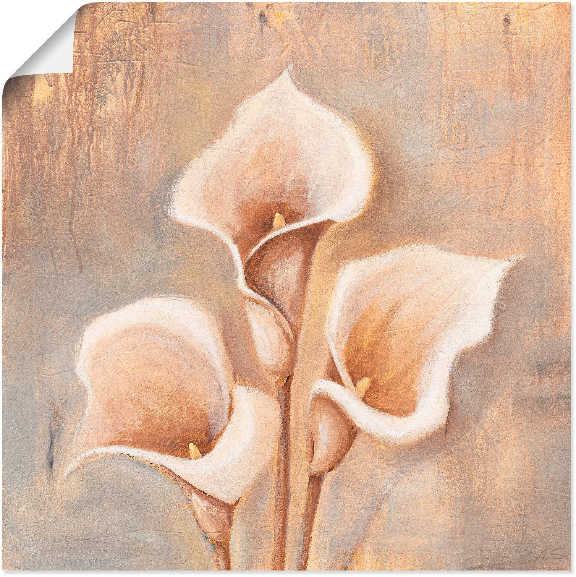 Wandbild »Antike Blüten«, Blumen, (1 St.), als Alubild, Outdoorbild, Leinwandbild,...