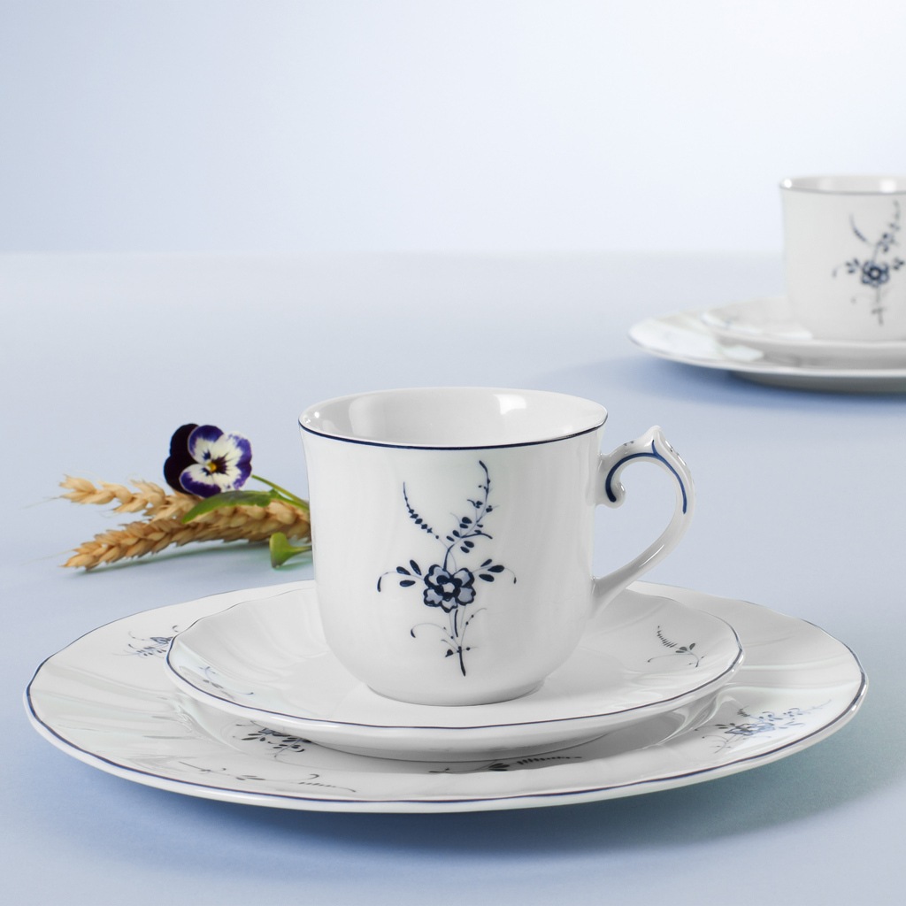 Villeroy & Boch Tasse »Kaffeetassen Vieux Luxembourg 120 ml 6er Set weiß-blau«