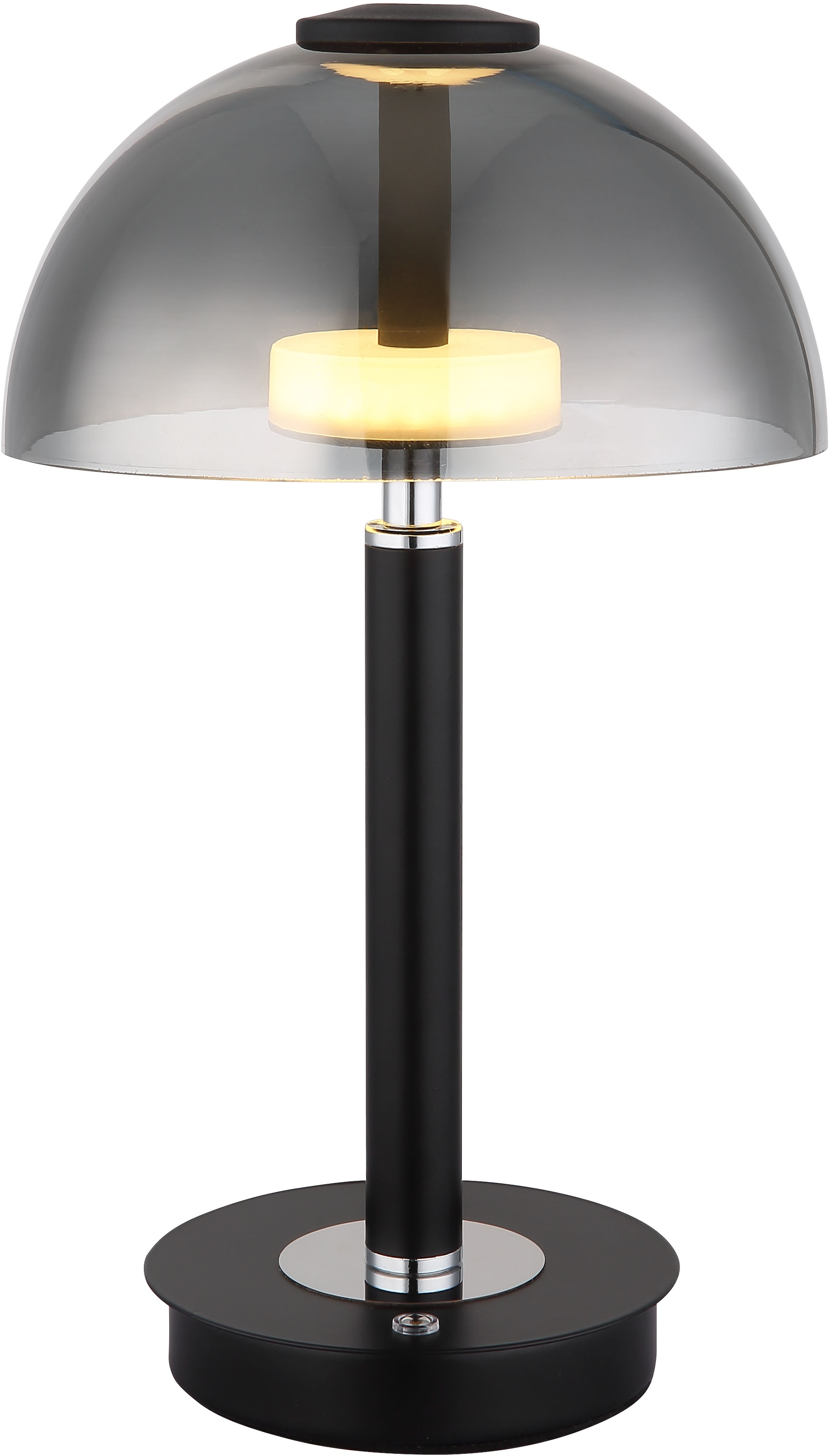 GLOBO LIGHTING LED Tischleuchte »ULDIN«, Leuchtmittel LED-Modul | LED fest integriert, Tischlampe/Schlafzimmer/Wohnzimmer/Glas rauchfarben