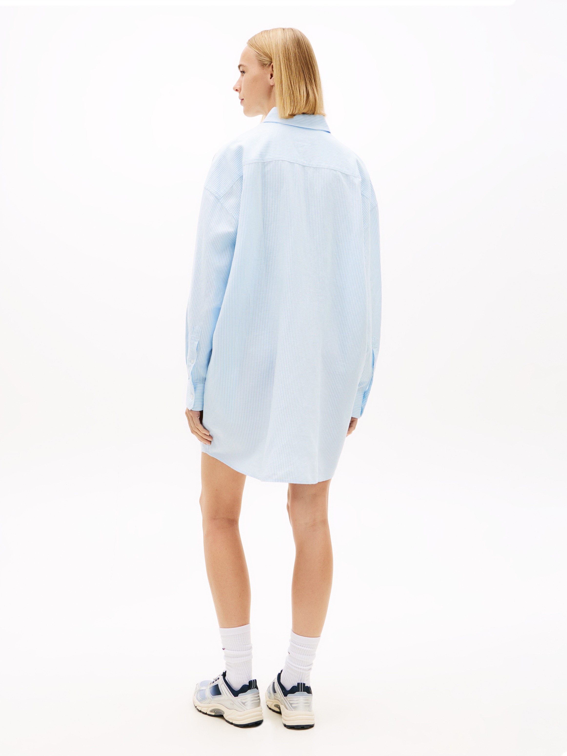 Tommy Jeans Hemdblusenkleid »TJW LINEN SHIRT DRESS EXT« Brusttasche | Eingrifftaschen Oversized, mit Knopfleiste