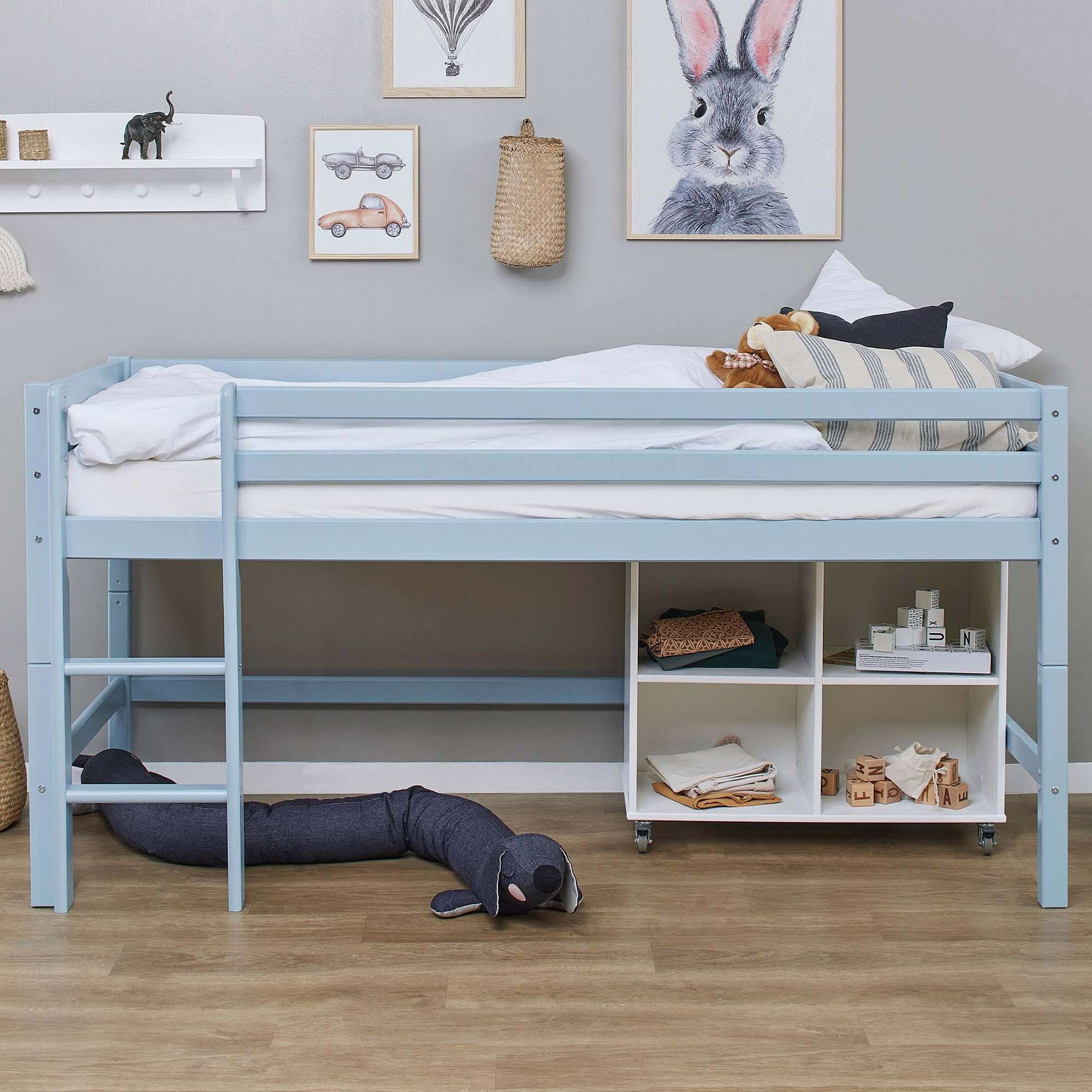 Hoppekids Hochbett »ECO Dream MY COLOR«, 90x200, umbaubar in Einzelbett