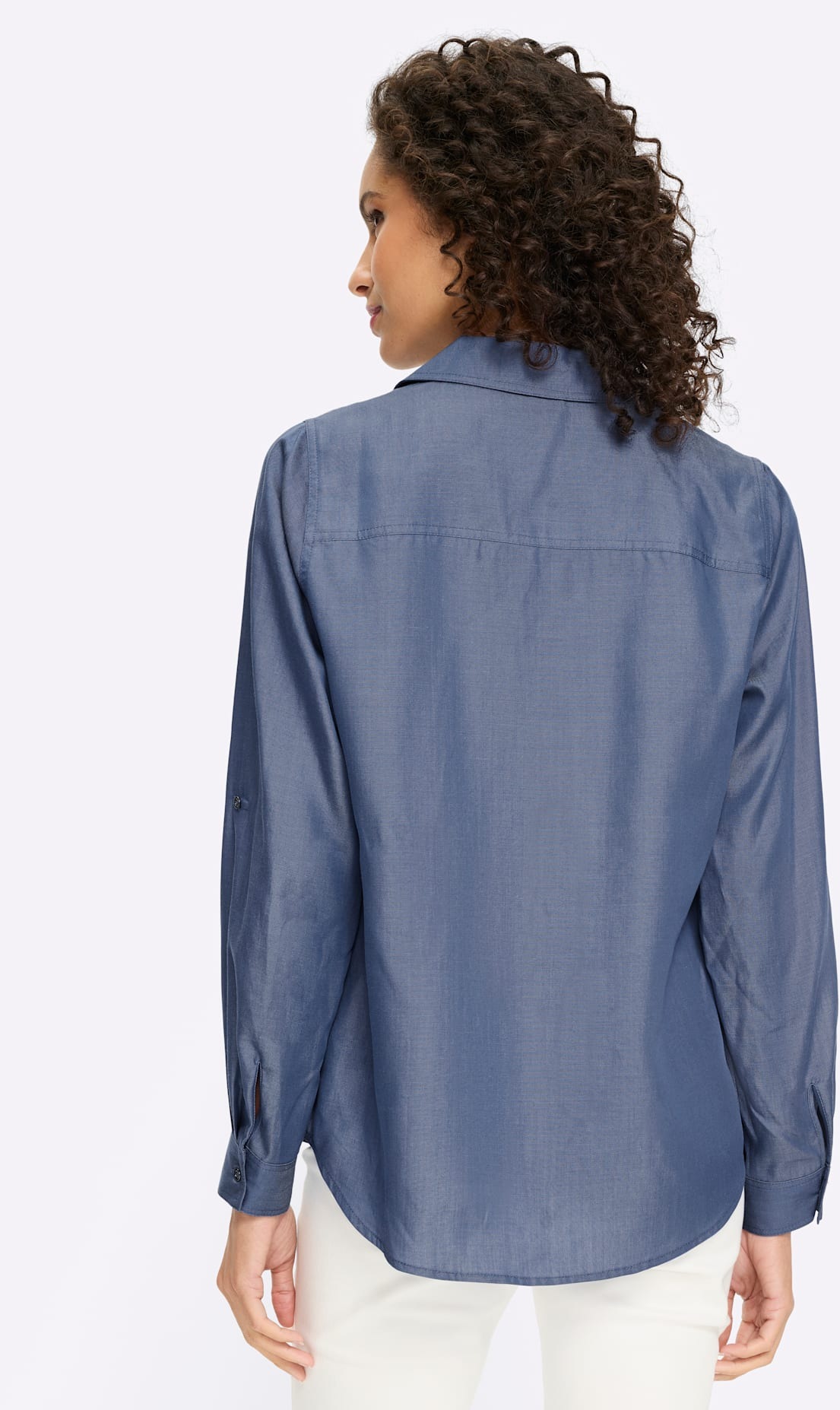 Heine Long Sleeve Blouse Denim Blue 42 2