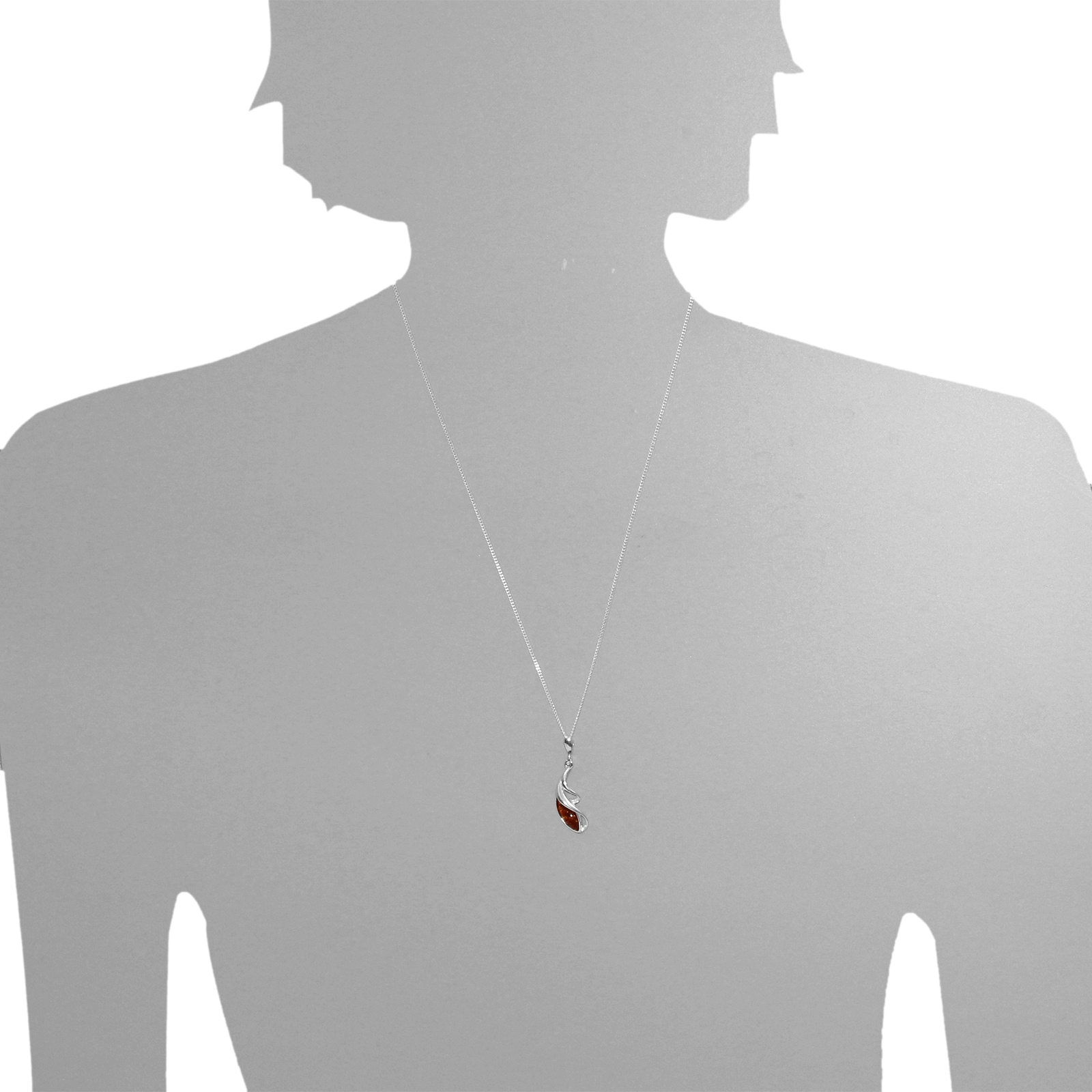 OSTSEE-SCHMUCK Kette mit Anhänger »- Cady - Silber 925/000 - Bernstein«