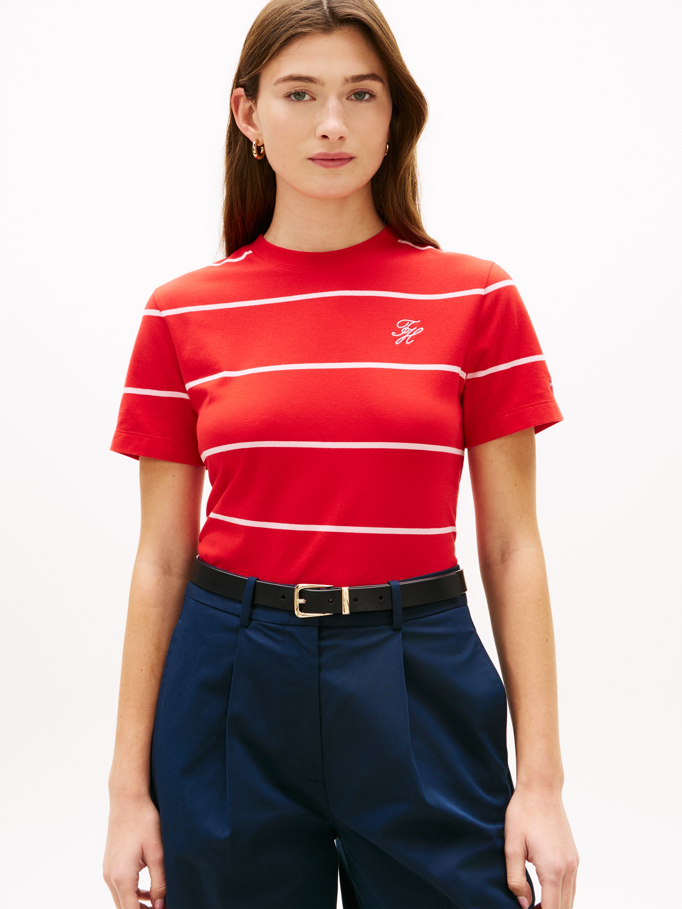 Tommy Hilfiger Kurzarmshirt »TH SCRIPT REGULAR C-NECK SHORT SLEEVE TEE«