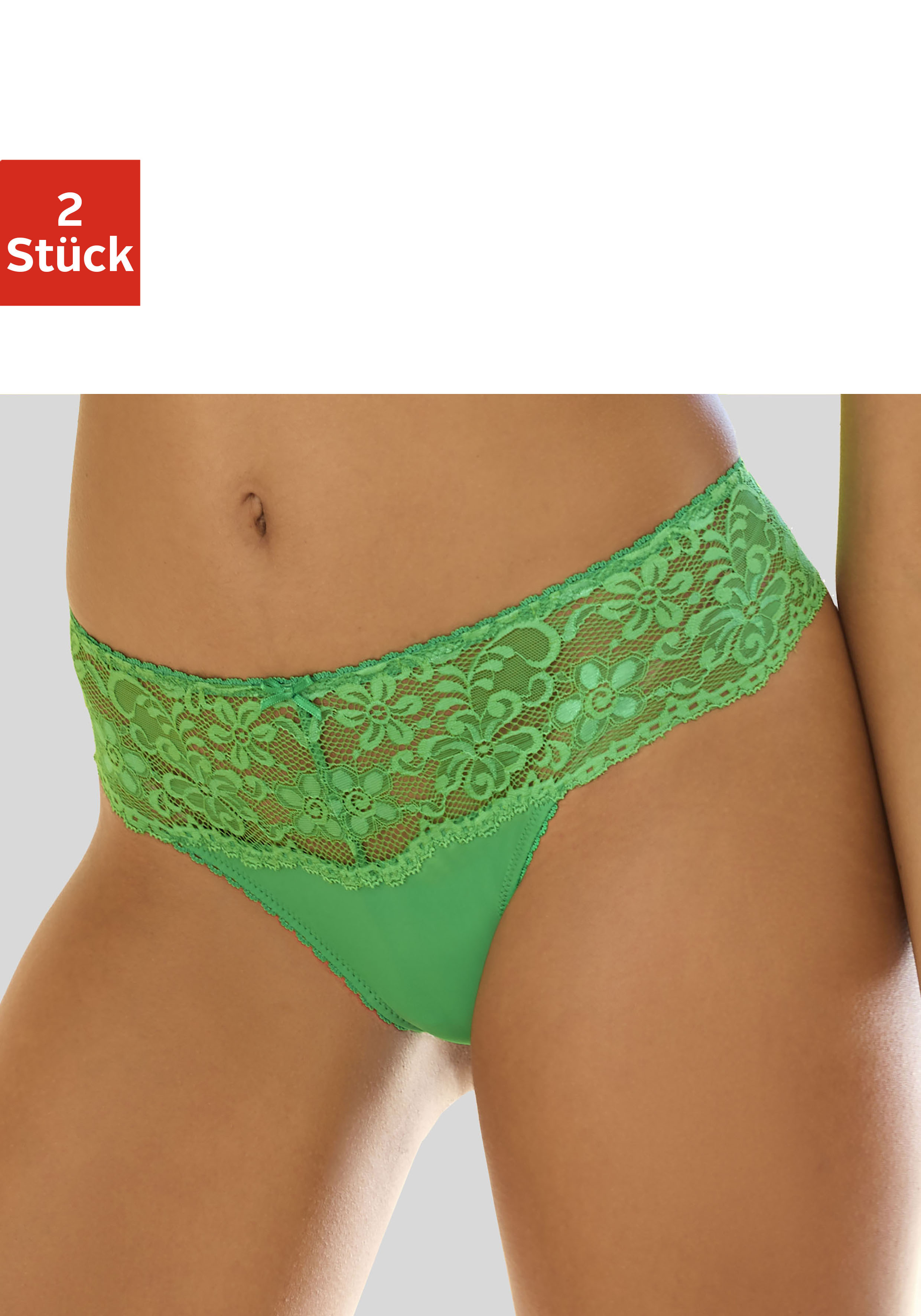 Nuance by Lascana String "mit breitem Spitzenband, als Dessous-Set kombinierbar" Packung, sexy Dessous, sexy Unterwäsche