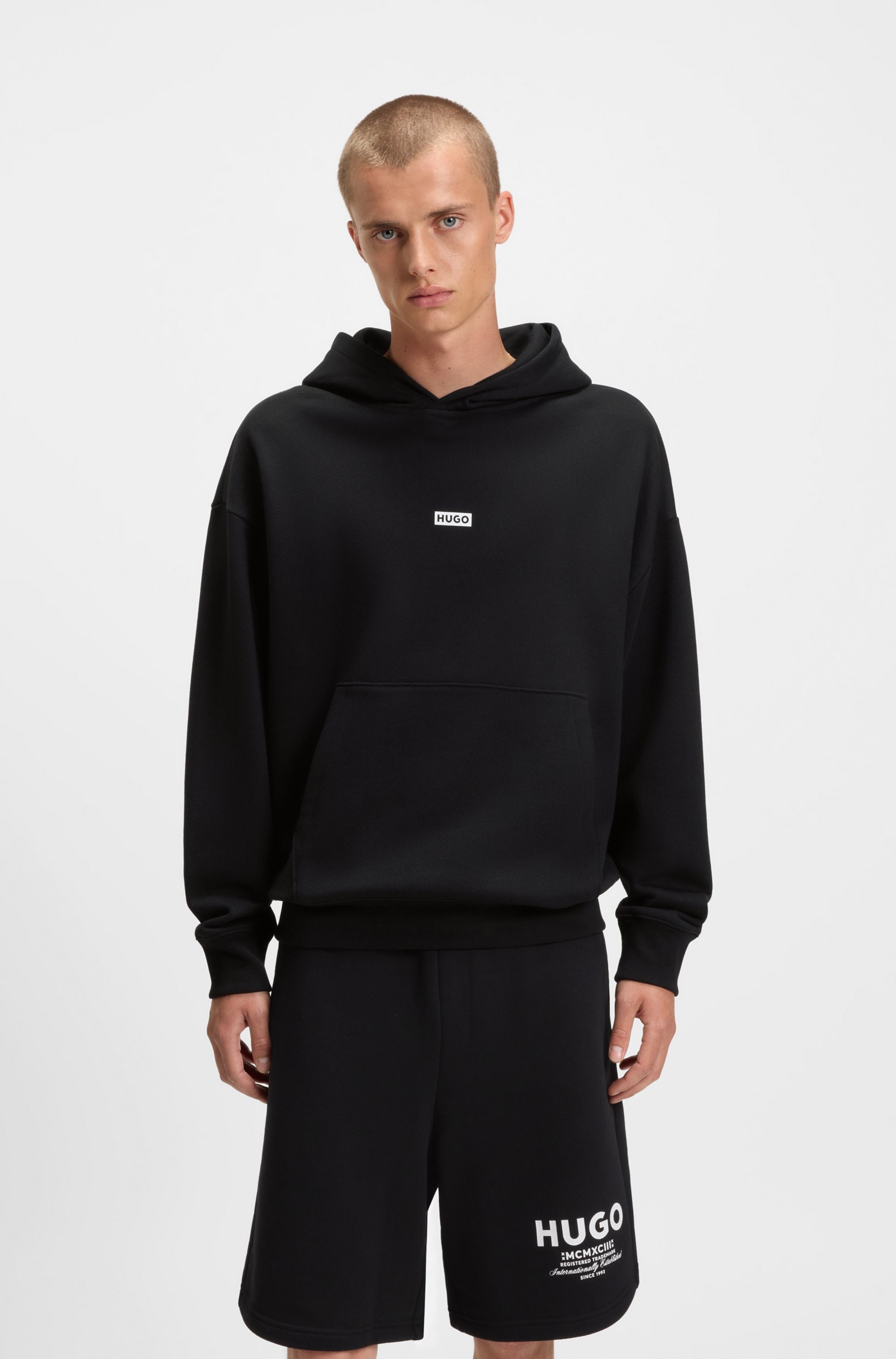 HUGO Hoodie "Nazardo", großer Rückendruck, Relaxed Fit, Kapuze