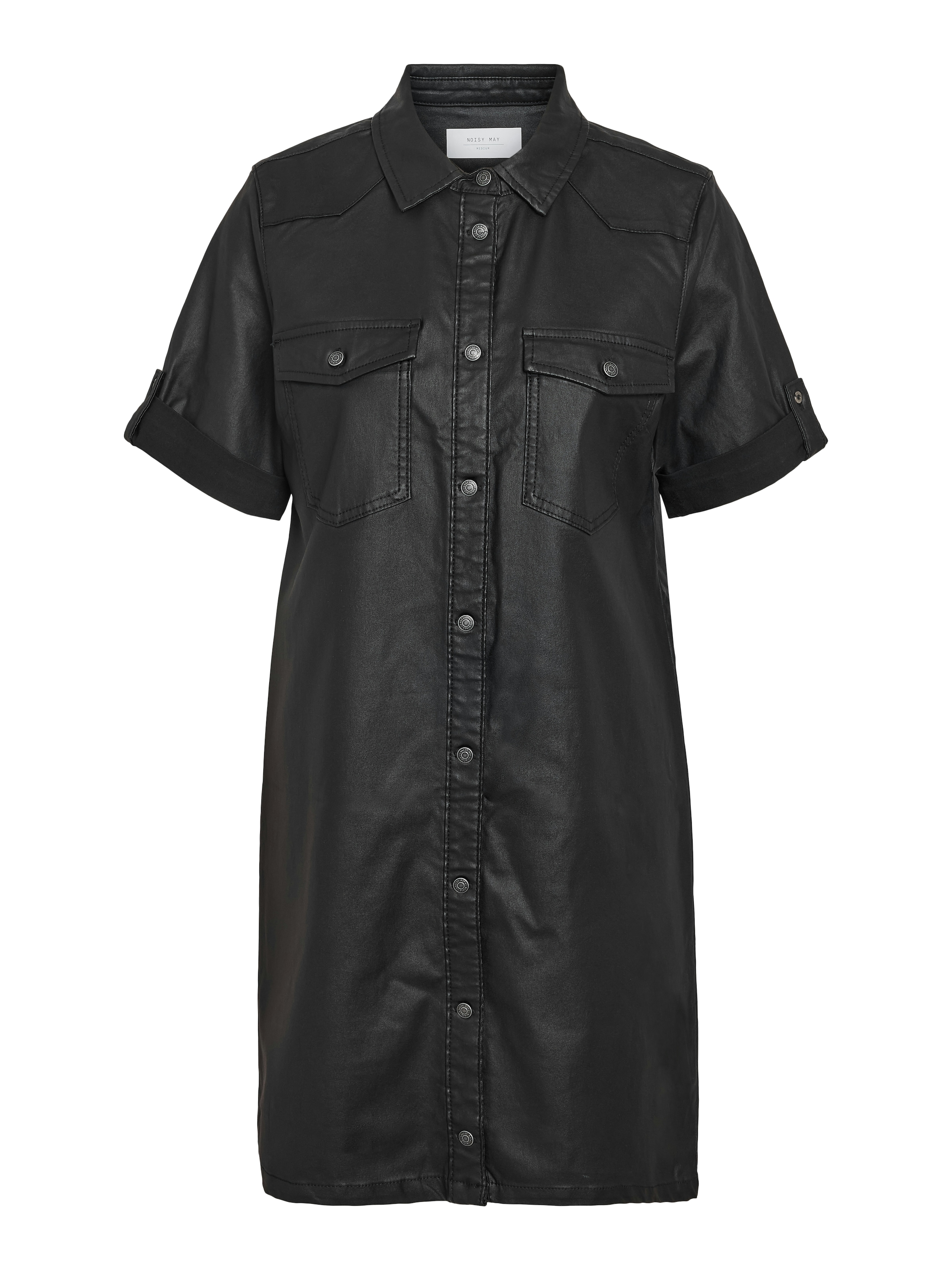 Noisy may Minikleid »NMNEW SIGNE S/S COATED DENIM DRESS NOOS«, Sommerkleid