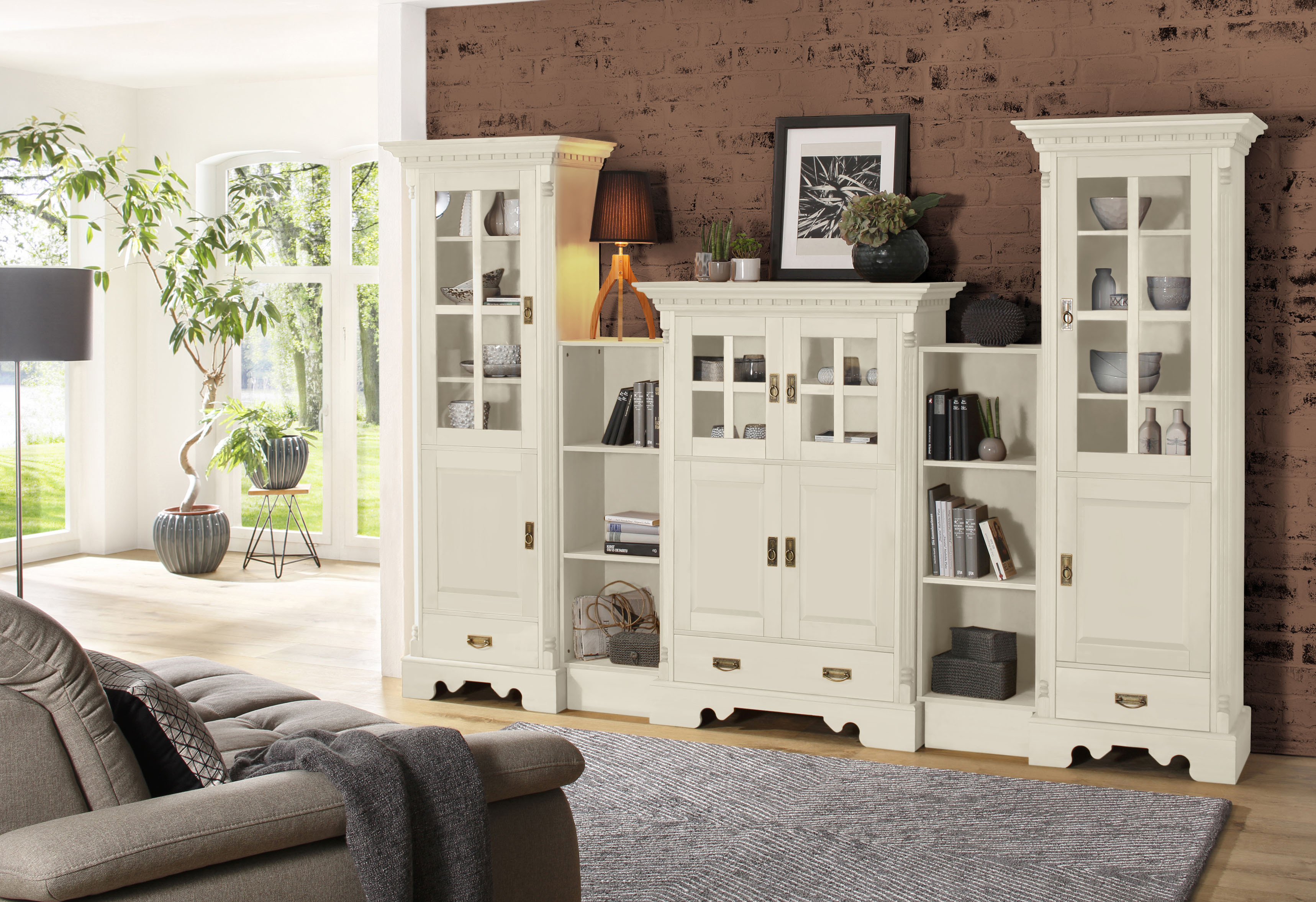 Thumbnail - Home affaire Regal "Milan", Höhe 128 cm, Massivholz, FSC-zertifiziert