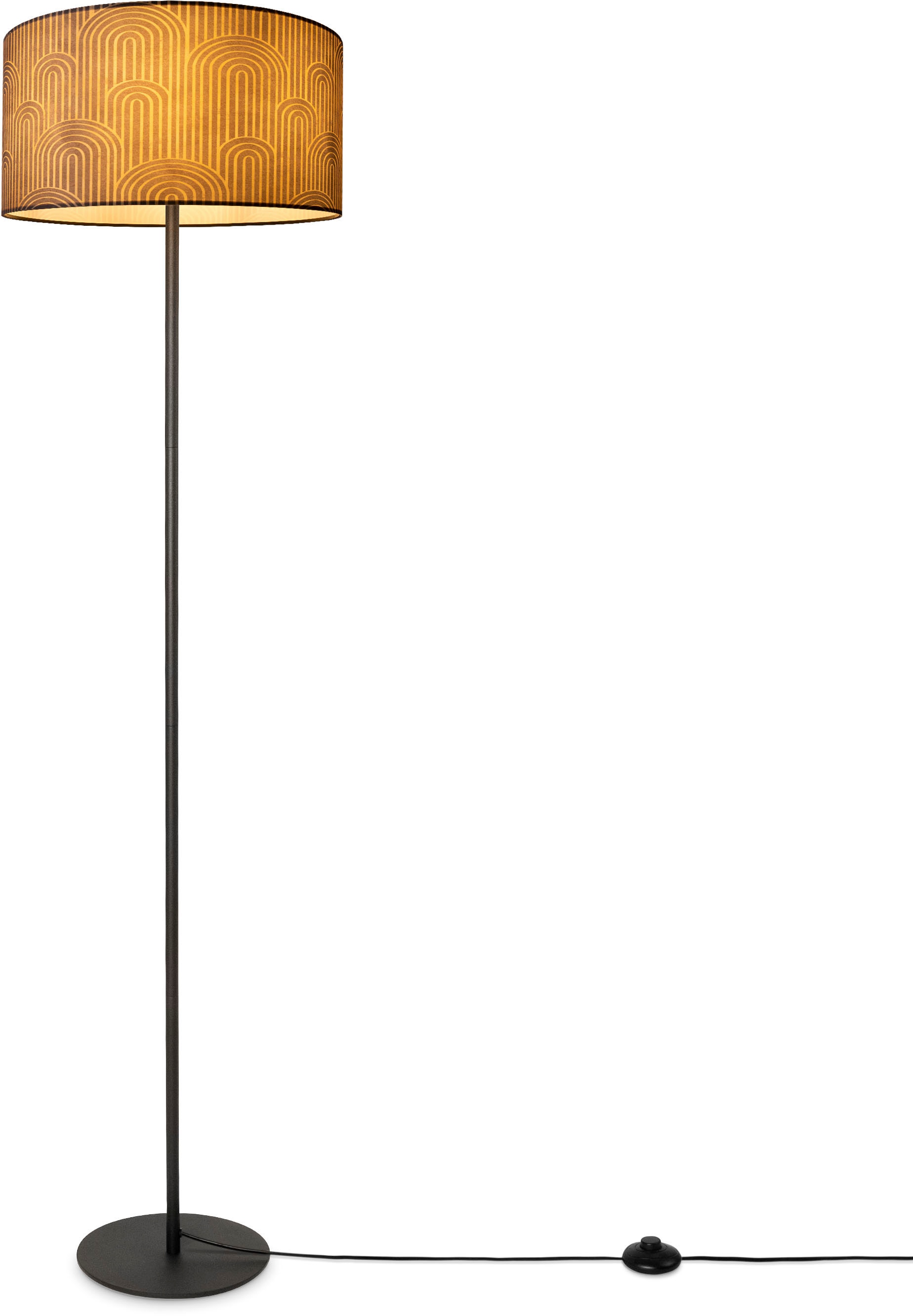 Paco Home Mit Leselampe Vintage Stehlampe | E27 Modern Stehlampe Pillar«, Wohnzimmer BAUR Stoffschirm »Luca