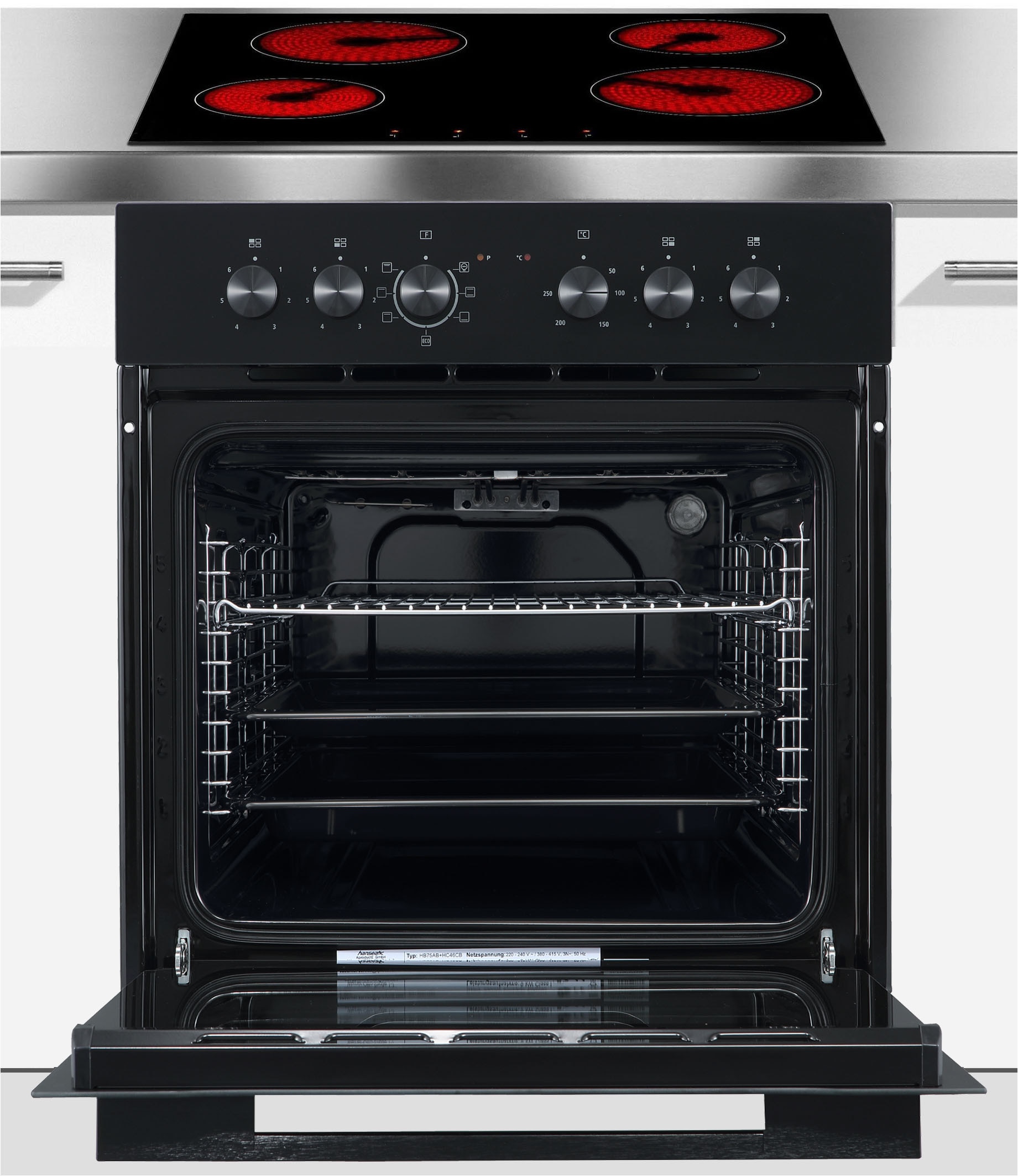 Hanseatic Elektro-Herd-Set »HB75AB+HC46CB«