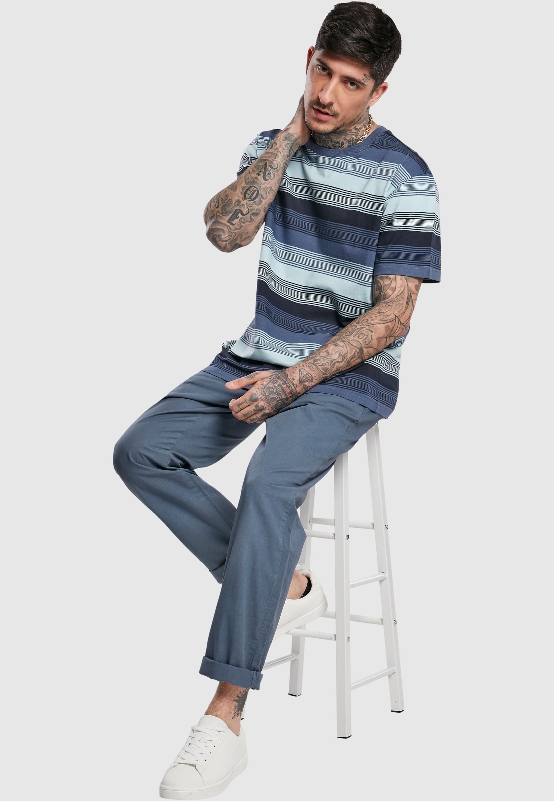 URBAN CLASSICS T-Shirt »Urban Classics Herren Yarn Dyed Sunrise Stripe Tee«, (1 tlg.)