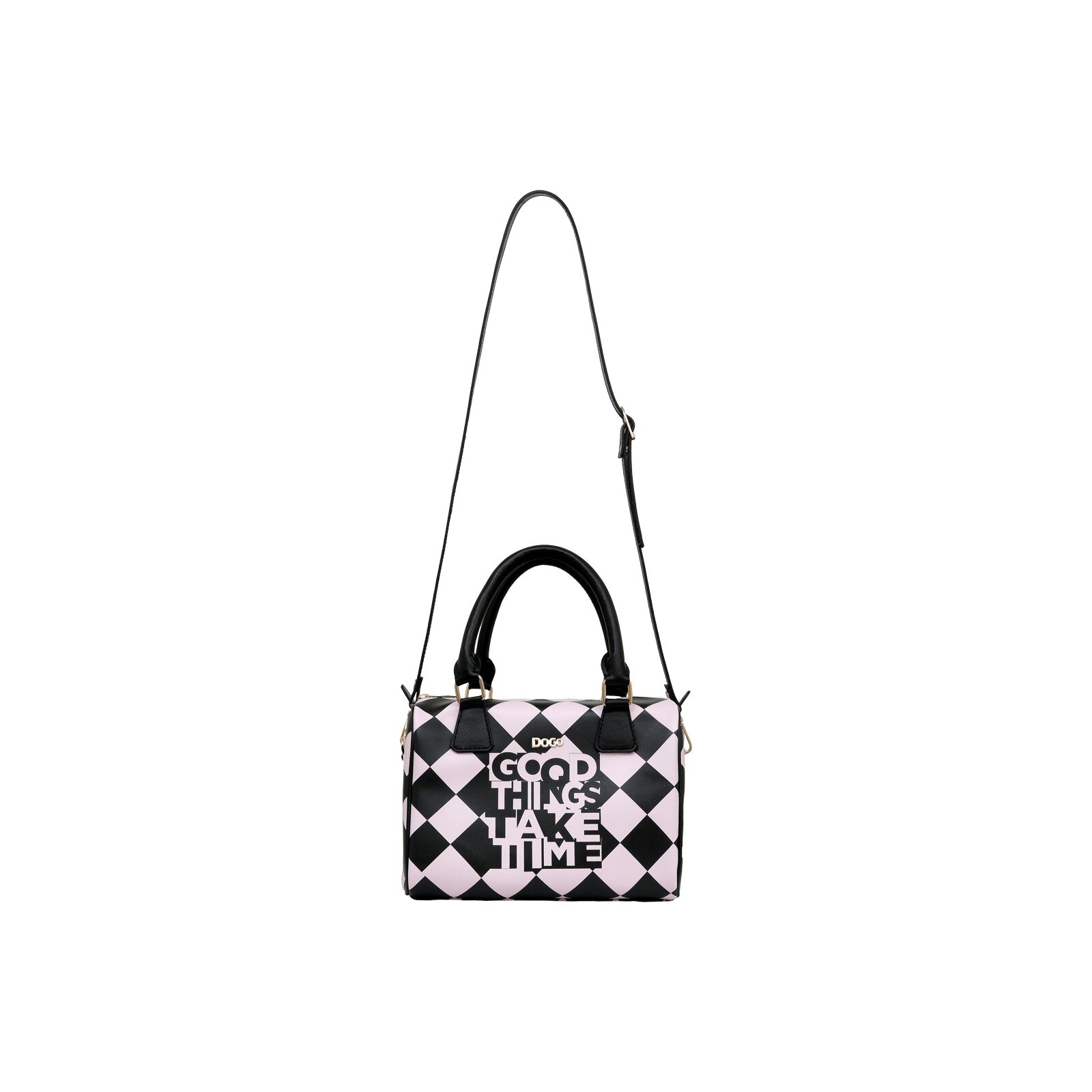 DOGO Schultertasche »Clemence Umhängetasche Good Things Take Time Schultertasche« Handgefertigt