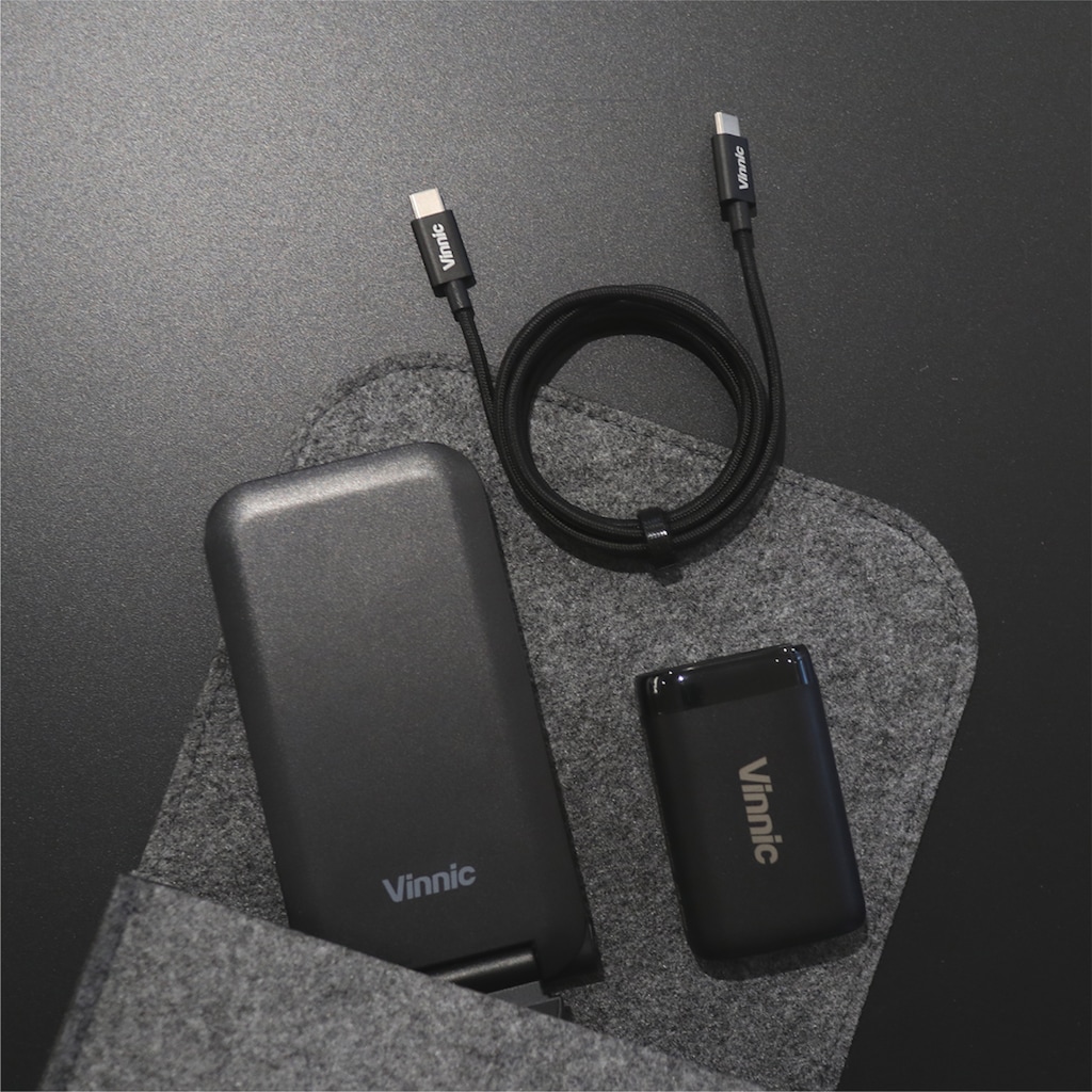 Vinnic USB-Ladegerät »TRIVOR 3-in-1 Travel Kit (65W, Dock, 1.2m USB-C Kabel)«