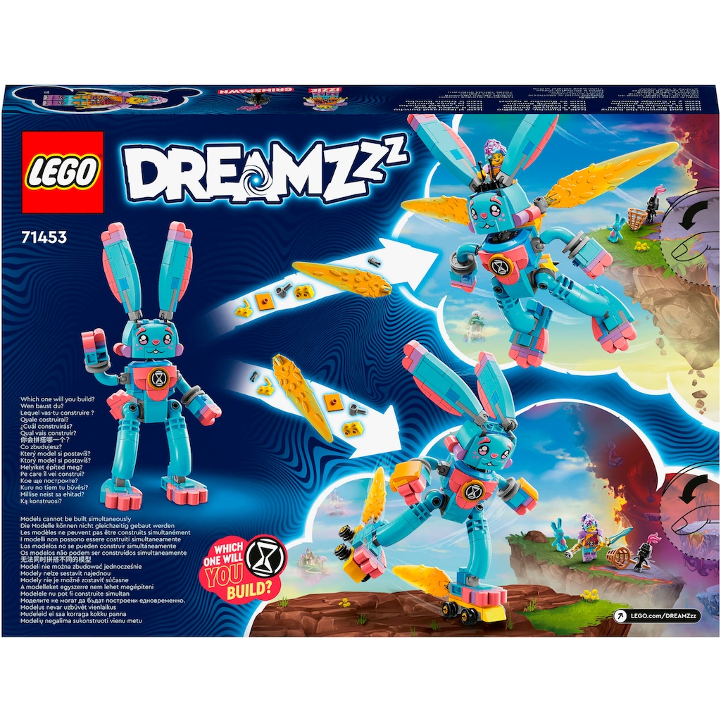 LEGO® Konstruktionsspielsteine »Izzie und ihr Hase Bunchu (71453), LEGO® DREAMZzz™«, (259 St.), Made in Europe