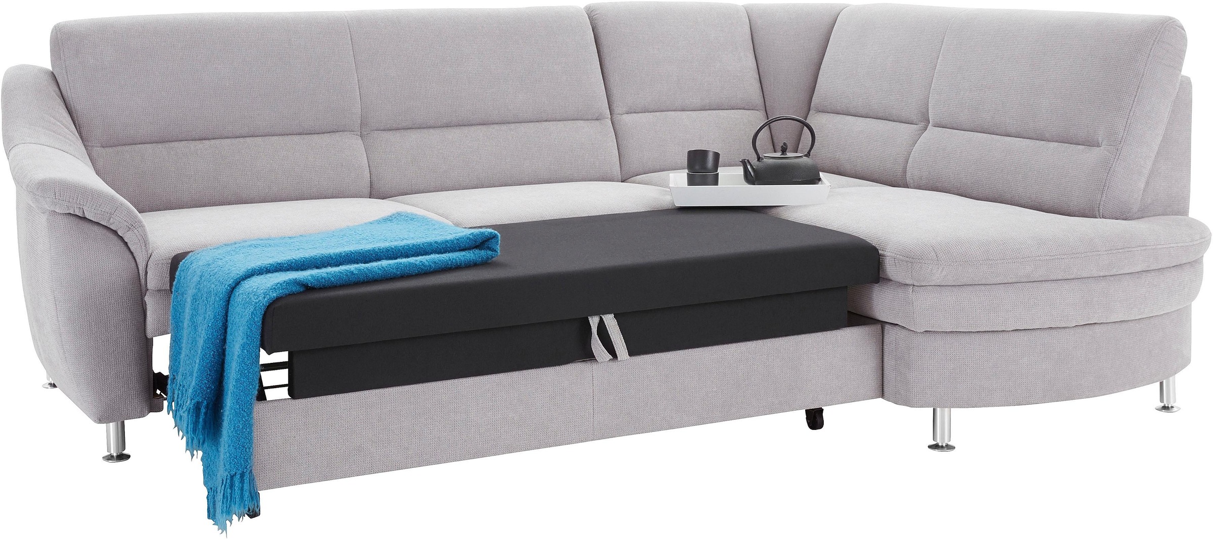 sit&more Ecksofa »Cardoso L-Form«, mit Federkern, wahlweise mit Bettfunktion und Schubkasten
