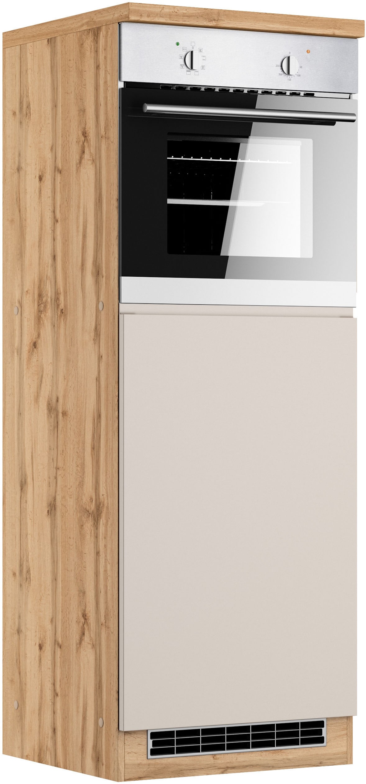 KOCHSTATION Backofenumbauschrank "KS-Virginia,neu in verbesserter Ausführung" Stauraum, Softclose, Breite 60 cm, Höhe 166 cm Nische für Ofen B/H/T: 56/59/55 cm