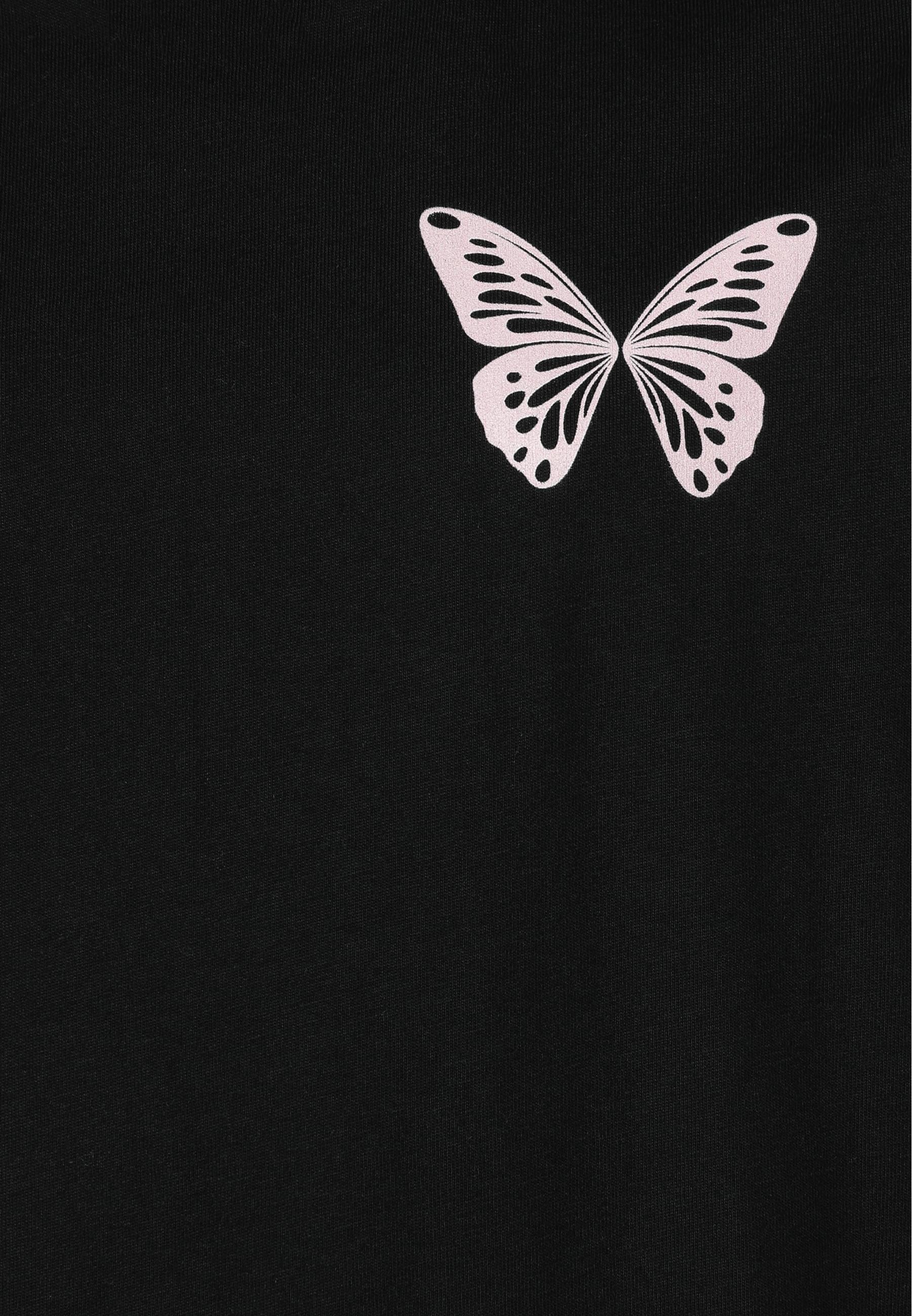 URBAN CLASSICS T-Shirt »Urban Classics T-Shirt 2 Pack - kurzarm - Butterfly & Love Sign«, (1 tlg.)