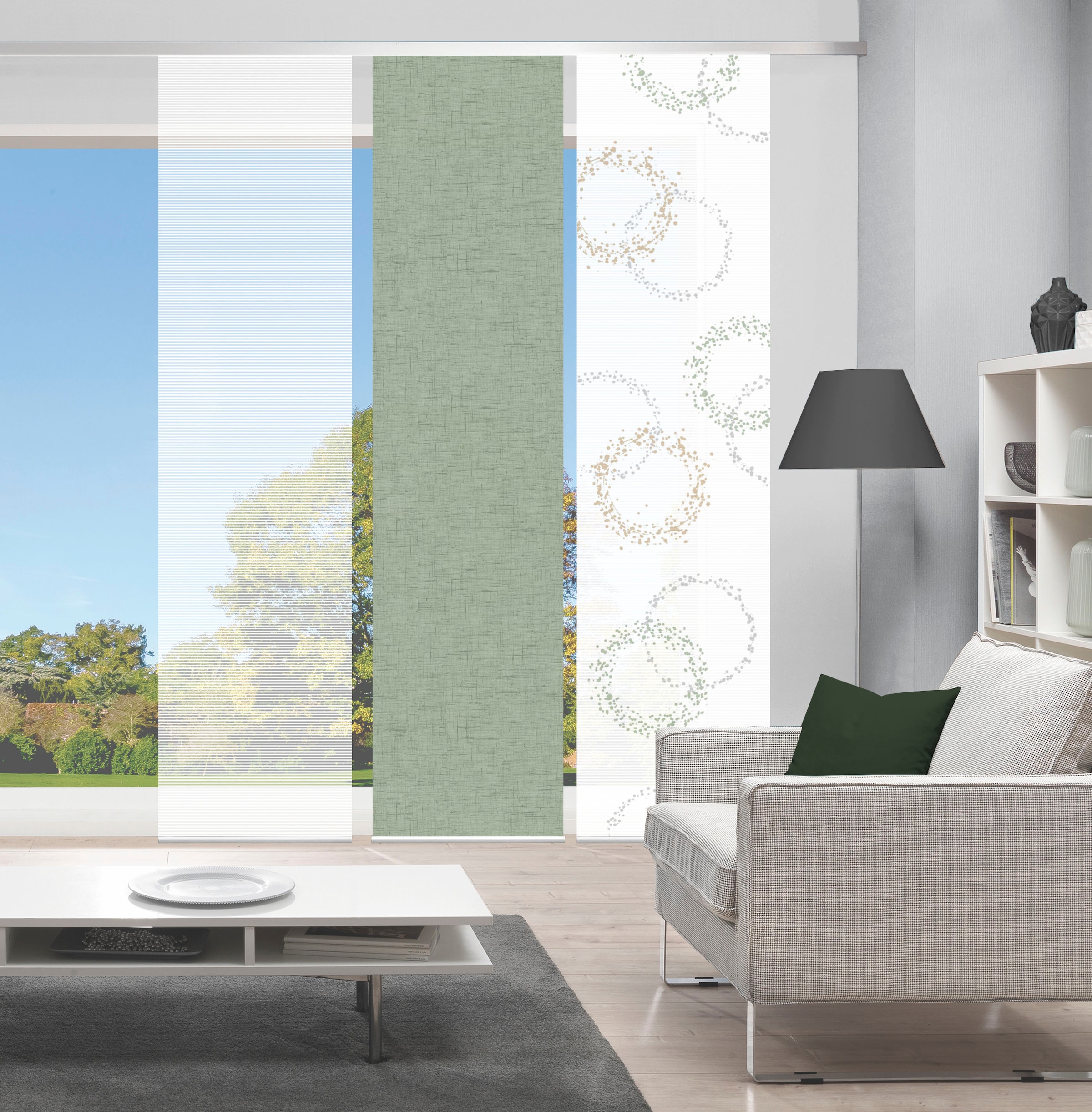 Vision S Schiebegardine "AINUR 3er SET" Paneelwagen 3 Stk. tlg. Schiebevorh günstig online kaufen