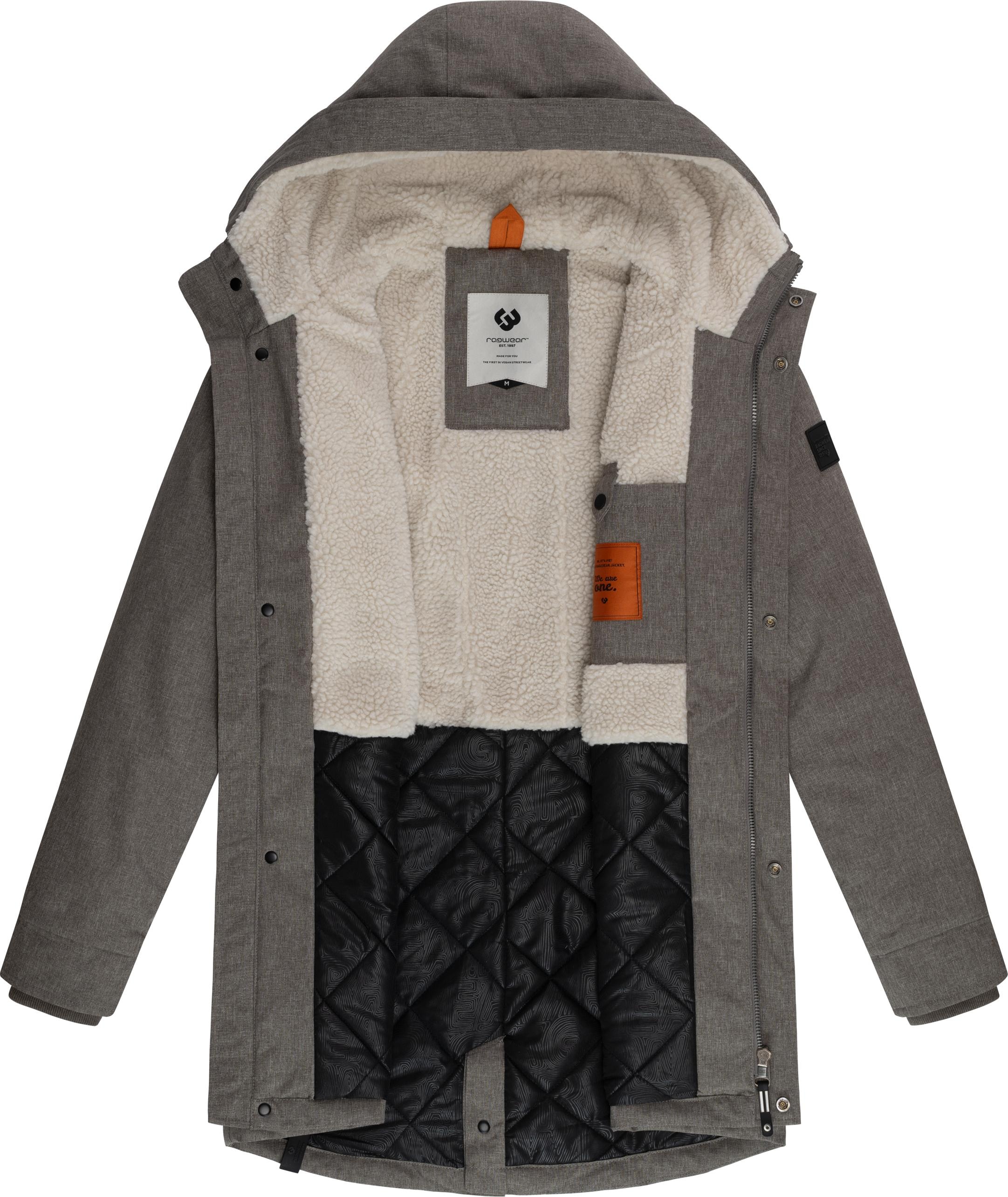 Ragwear Kurzmantel »Mr Smithem YOUMODO«, wasserdichte lange Herren Winterjacke mit Kapuze