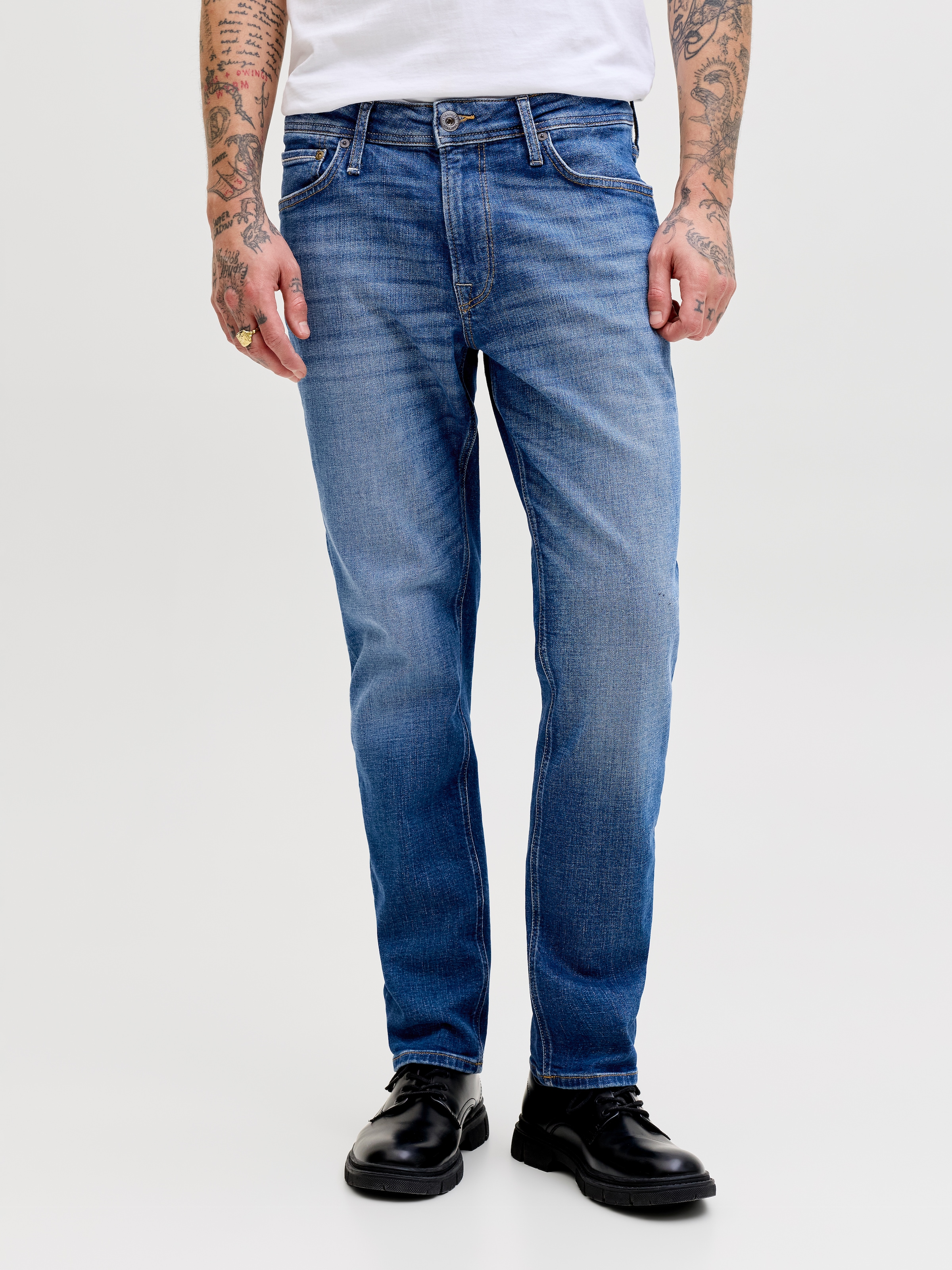 Jack & Jones 1100000002199 "JJICLARK mit Used-Look und Stretch für den Alltag" mit Abriebeffekten