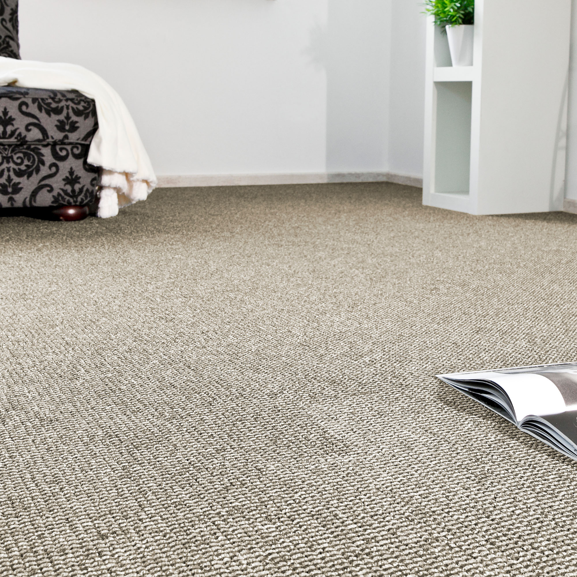 ANDIAMO Teppichboden "Patras, Strukturschlinge, Made in Netherlands", B : 400cm 1 Stk., 8,5mm, L: 700cm, beige, Schlafzimmer, Teppiche, meliert,