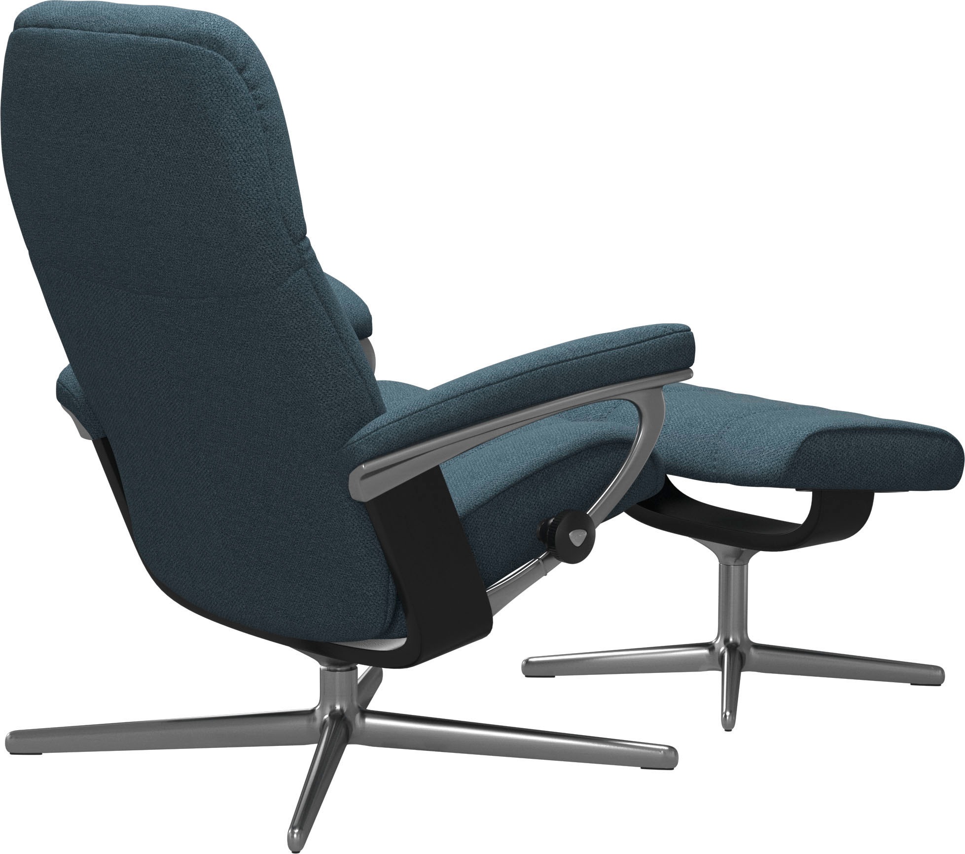 Stressless® Relaxsessel »Consul«, (Set, Relaxsessel mit Hocker), mit Hocker, mit Cross Base, Größe S, M & L, Holzakzent Schwarz