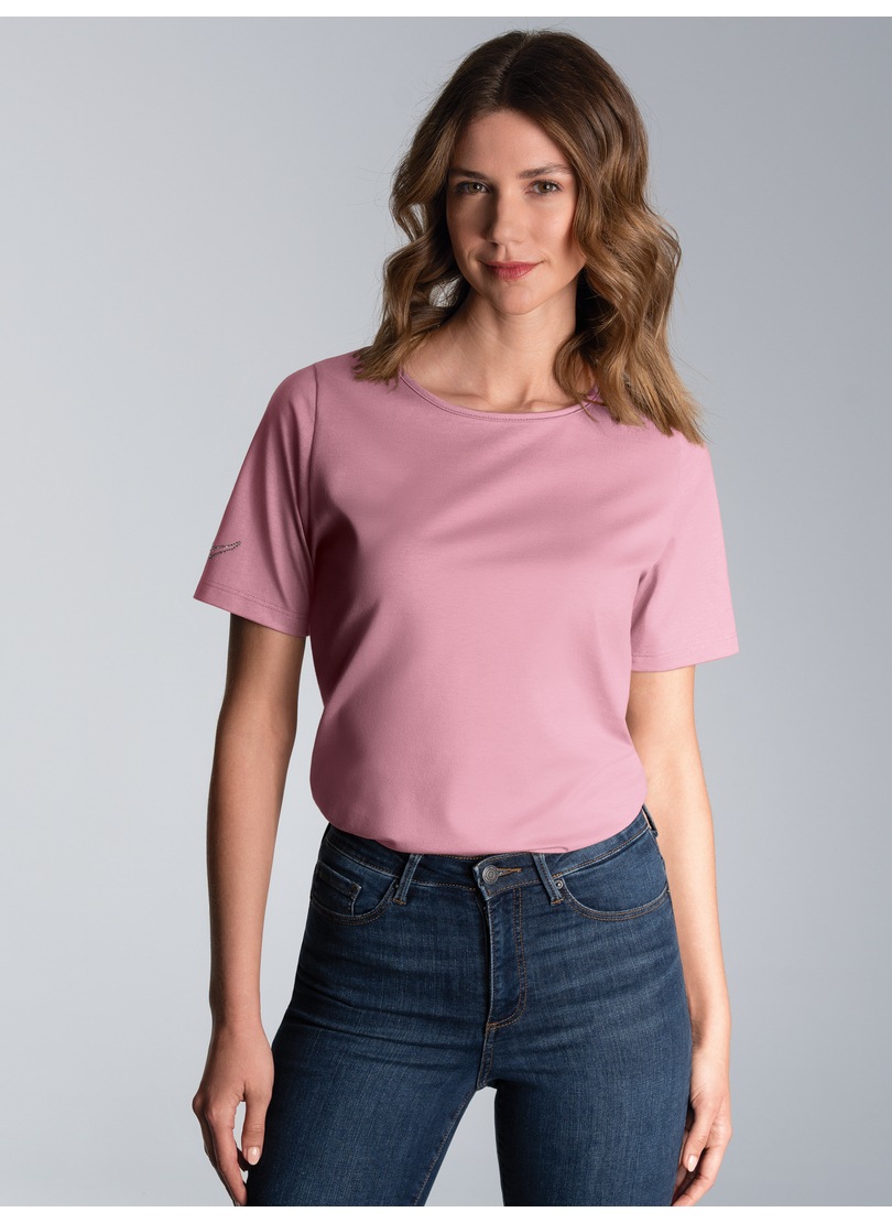 Thumbnail - Trigema T-Shirt "TRIGEMA T-Shirt DELUXE Baumwolle mit Kristallsteinen" 1 Stk. tlg.