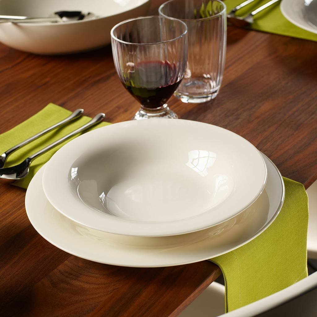 Villeroy & Boch Geschirr-Set »Tafelservice New Cottage Basic 12er Set weiß« Spülmaschinengeeignet, Mikrowellengeeignet