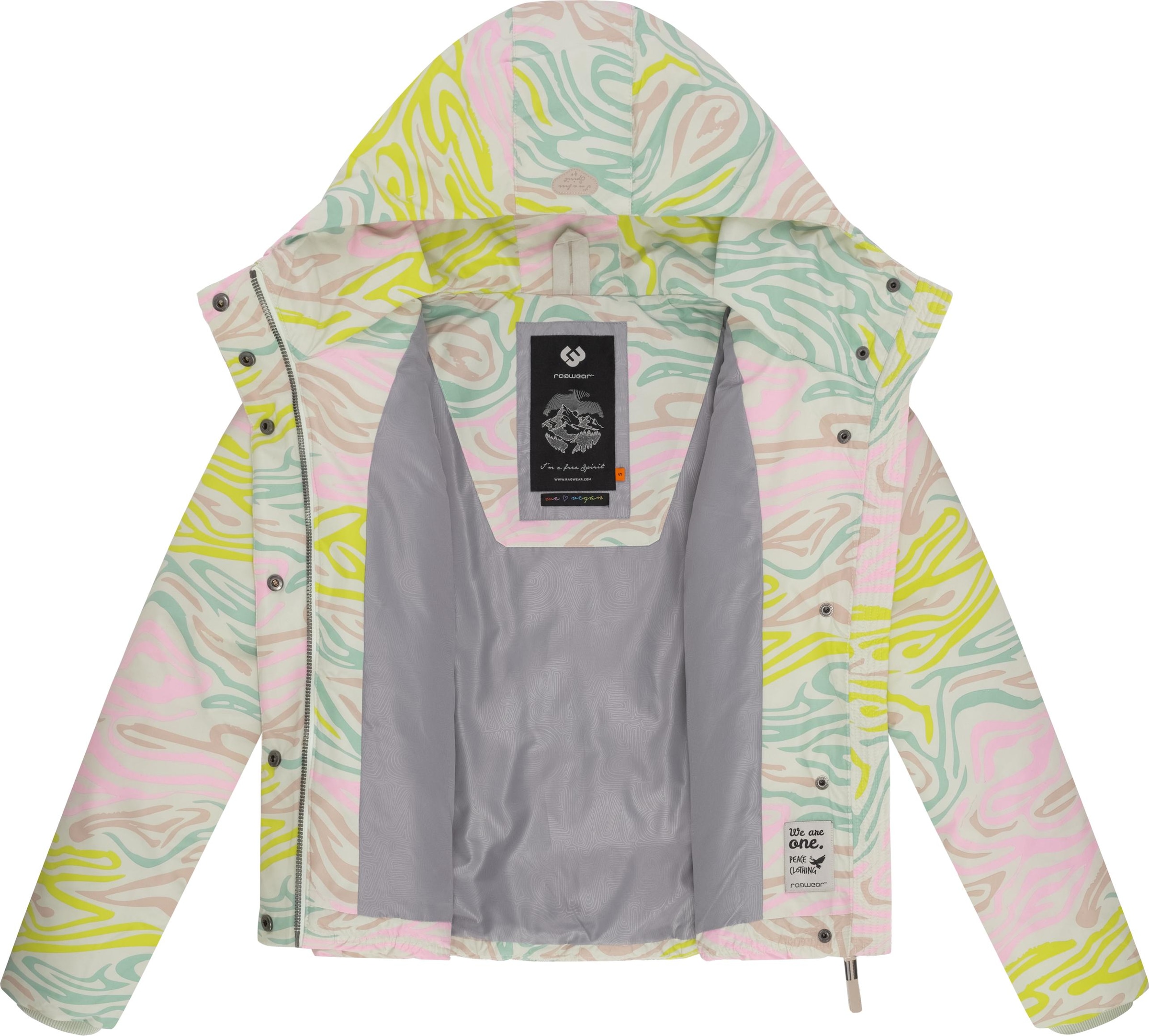 Ragwear Winterjacke »Amarrena«, mit Kapuze, Wasserdichte Damen Steppjacke mit modischem Farbverlauf