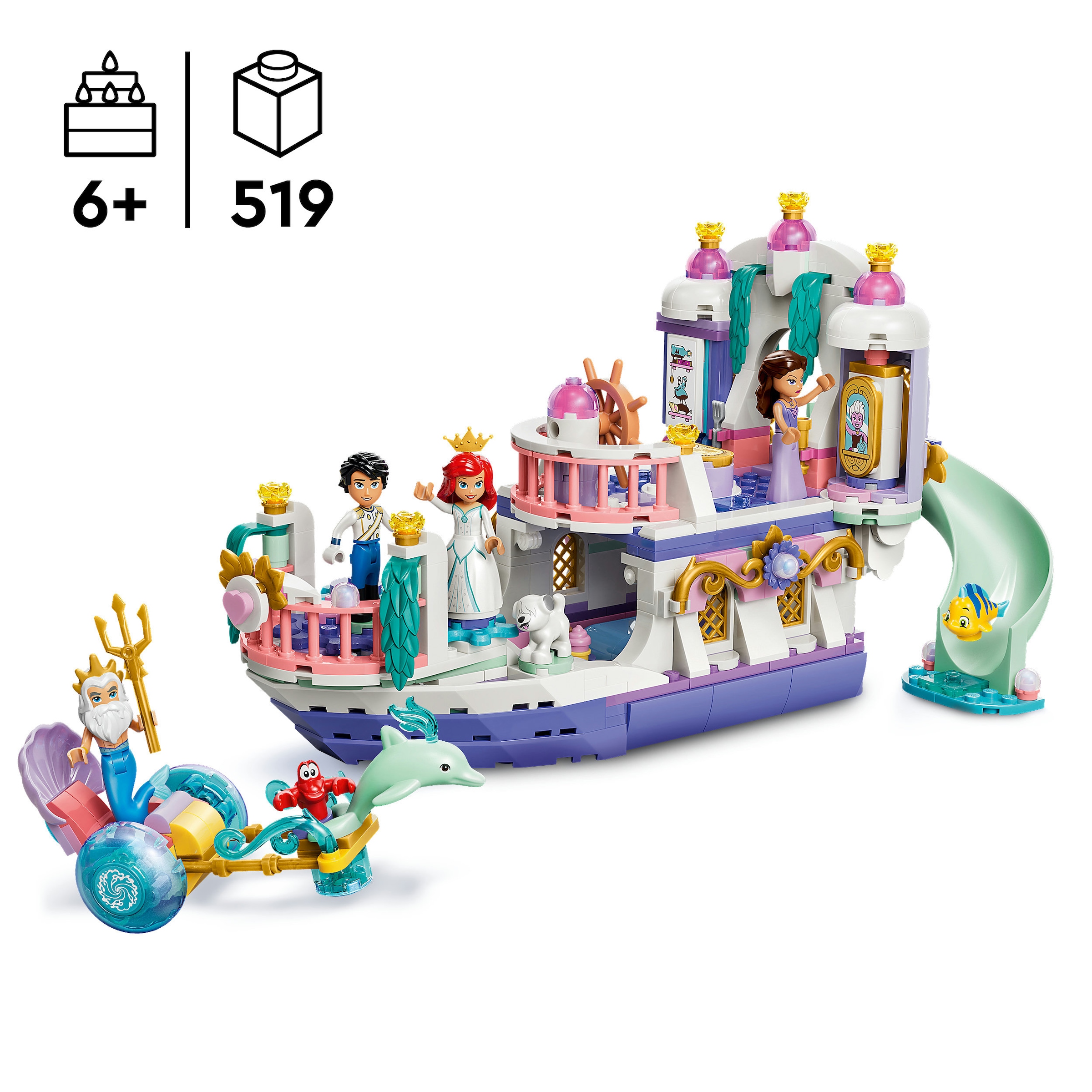 LEGO® Konstruktionsspielsteine »Arielles Königliches Hochzeitsboot (43299), LEGO Disney Princess« Made in Europe