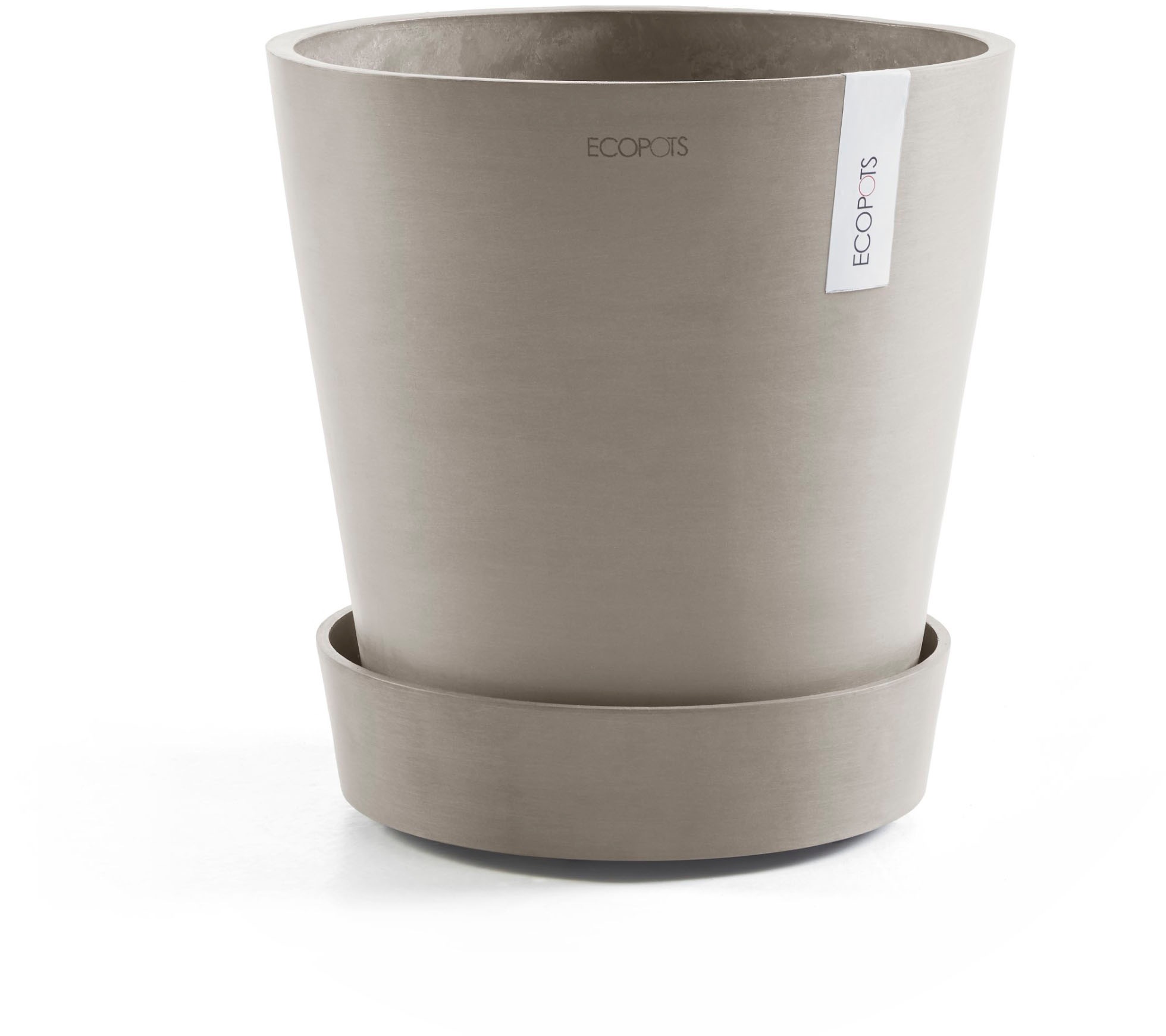 ECOPOTS Blumentopfuntersetzer »SAUCER WHEELS Taupe« BxTxH: 41,5x41,5x9 cm