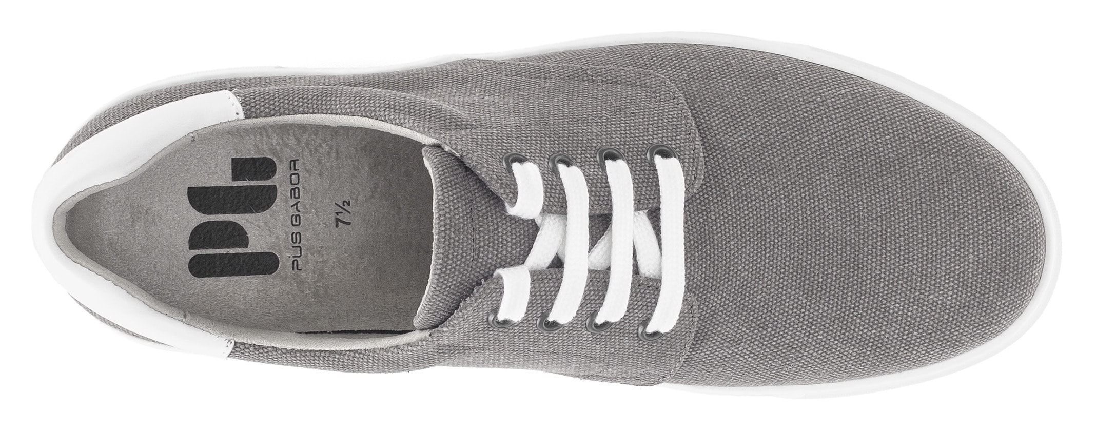 Pius Gabor Sneaker, Freizeitschuh, Halbschuh, Schnürschuh, Kontrastbesatz, G-Weite