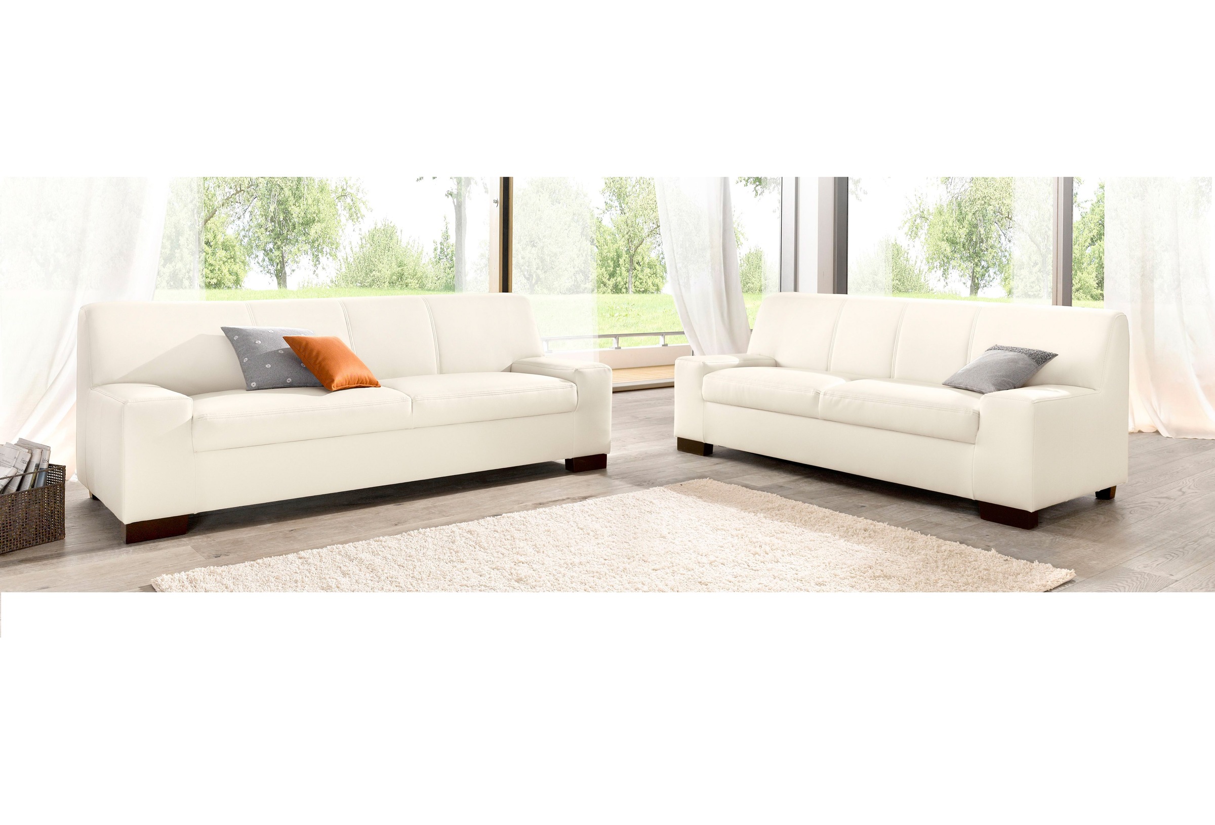 DOMO collection Polstergarnitur "Norma kubisch und zeitlos" Set, 2 Stk. tlg günstig online kaufen