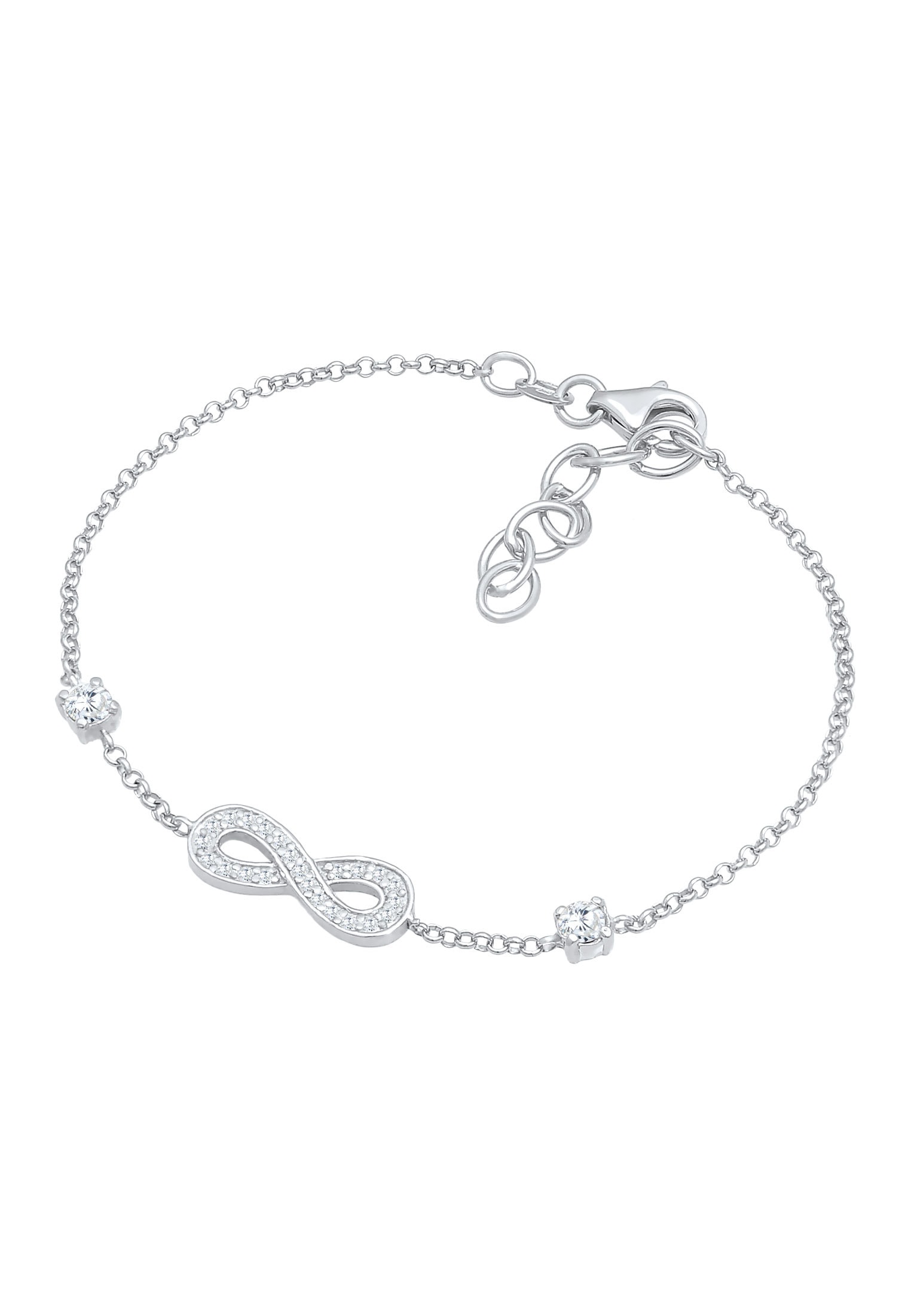 Nenalina Armband »Infinity Unendlichkeit Zirkonia 925 Silber«