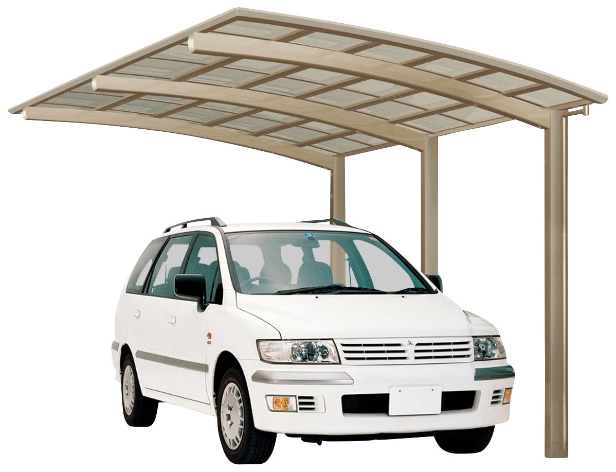 Ximax Einzelcarport "Portoforte Typ 110 Sonderbreite XL-Edelstahl-Look", Aluminium, 285 cm, edelstahlfarben, Aluminium