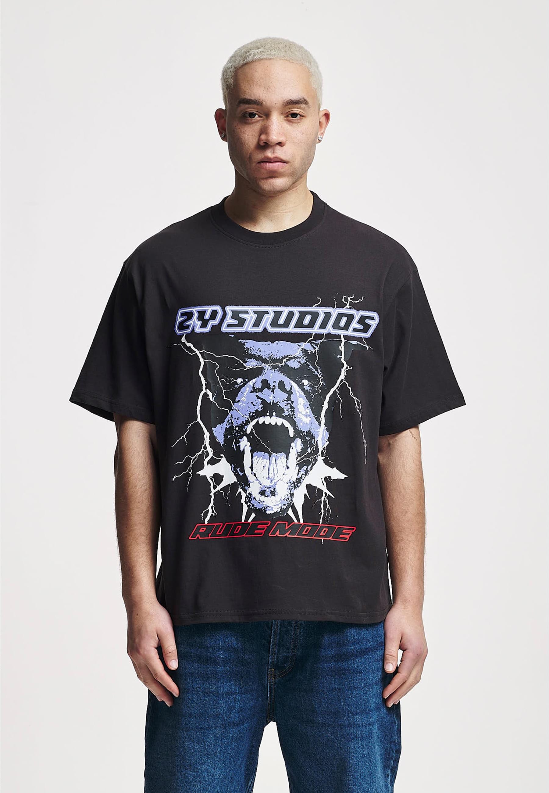 2Y Studios T-Shirt »2Y Studios Herren Rottweiler Oversize Tee«, (1 tlg.)