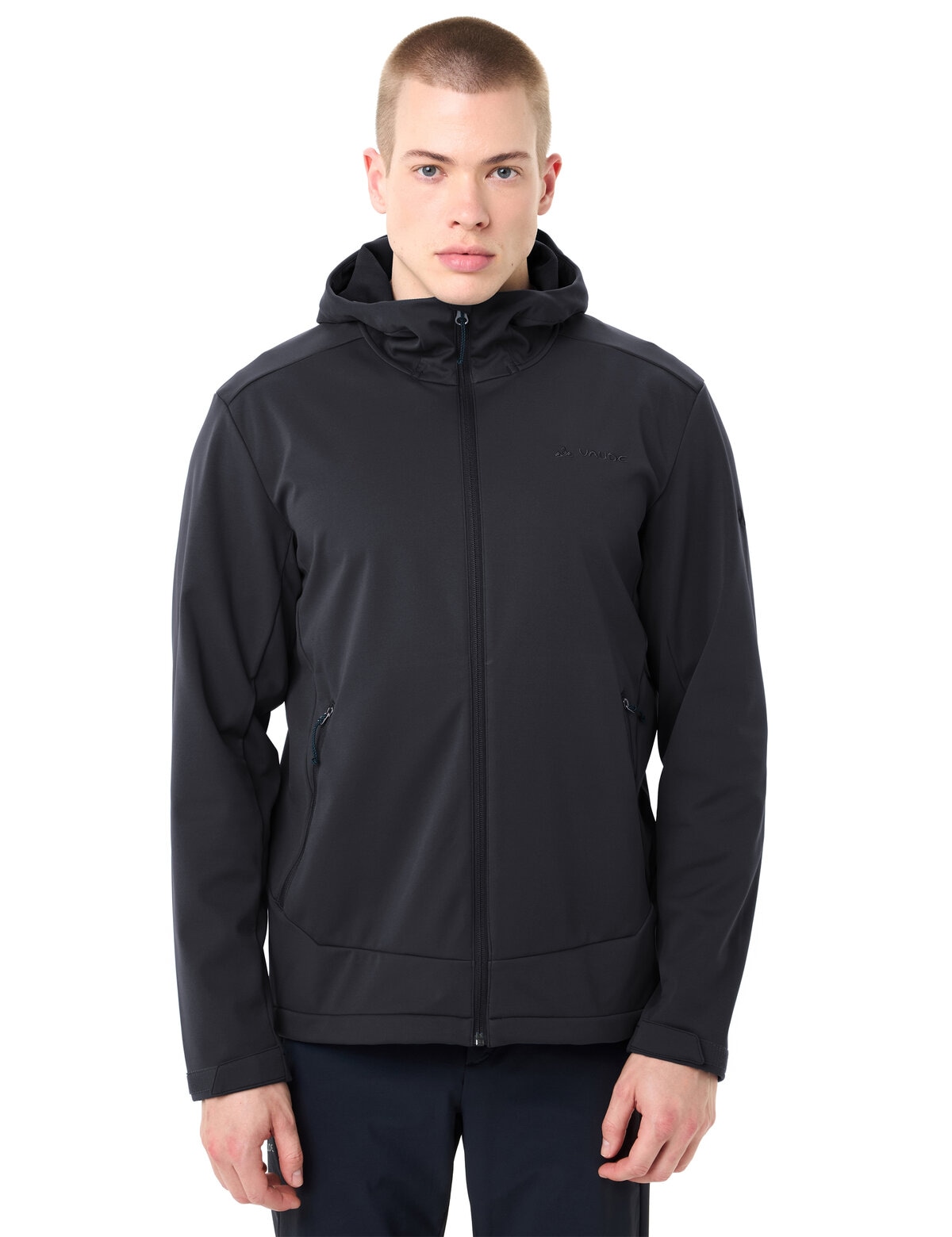 VAUDE Softshelljacke "MENS EVERHIKE SOFTSHELL HOODY" mit Kapuze mit Kapuze, winddicht, wasserabweisend, atmungsaktiv, Regular Fit