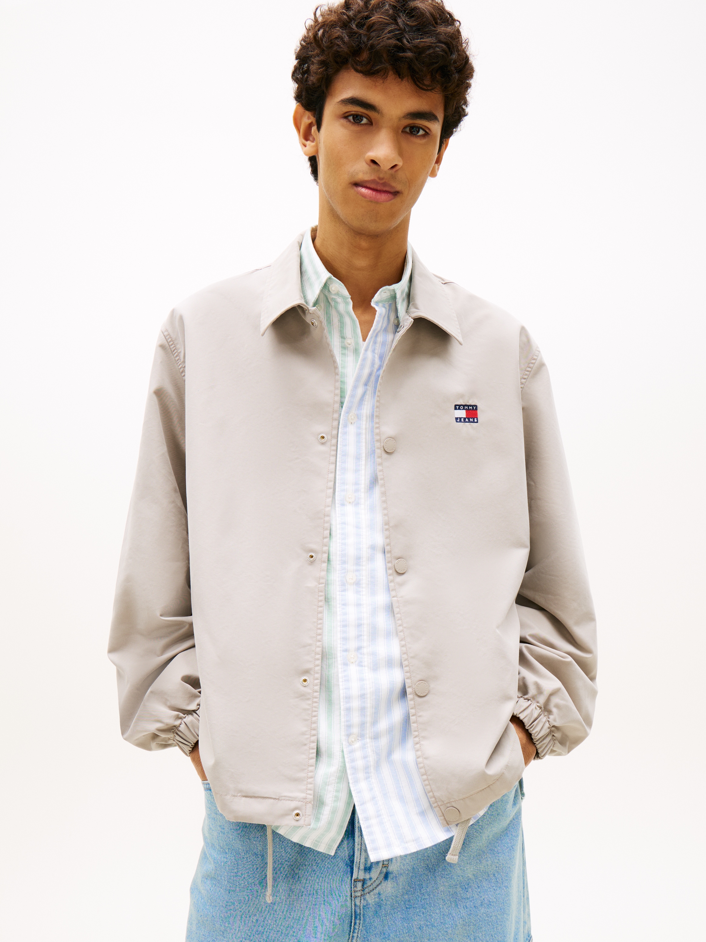 Tommy Jeans "TJM SPORT OVERSHIRT" ohne Kapuze Regular fit mit Knopfleiste